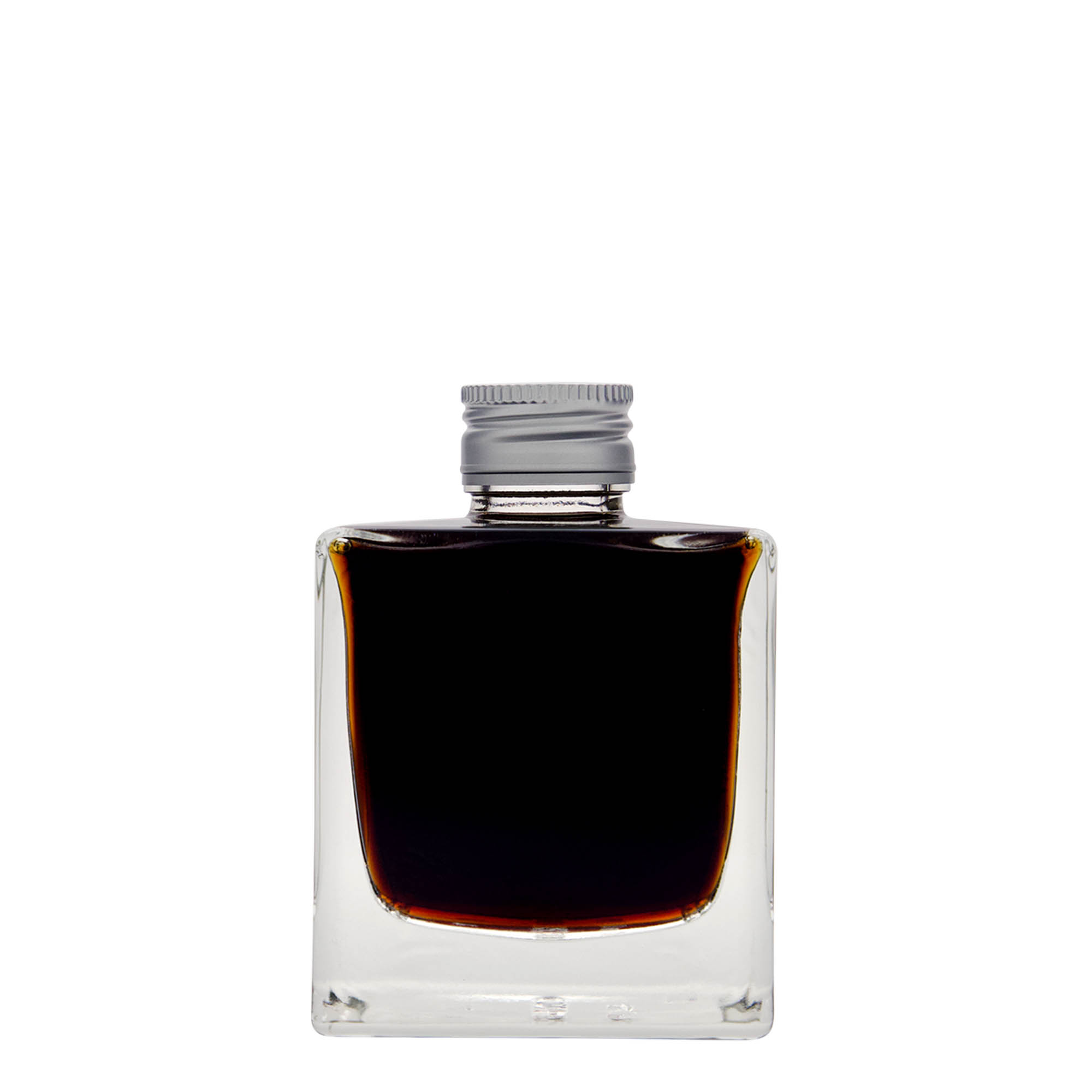 200 ml steklenička 'Cube', kvadratna, odprtina: PP 28