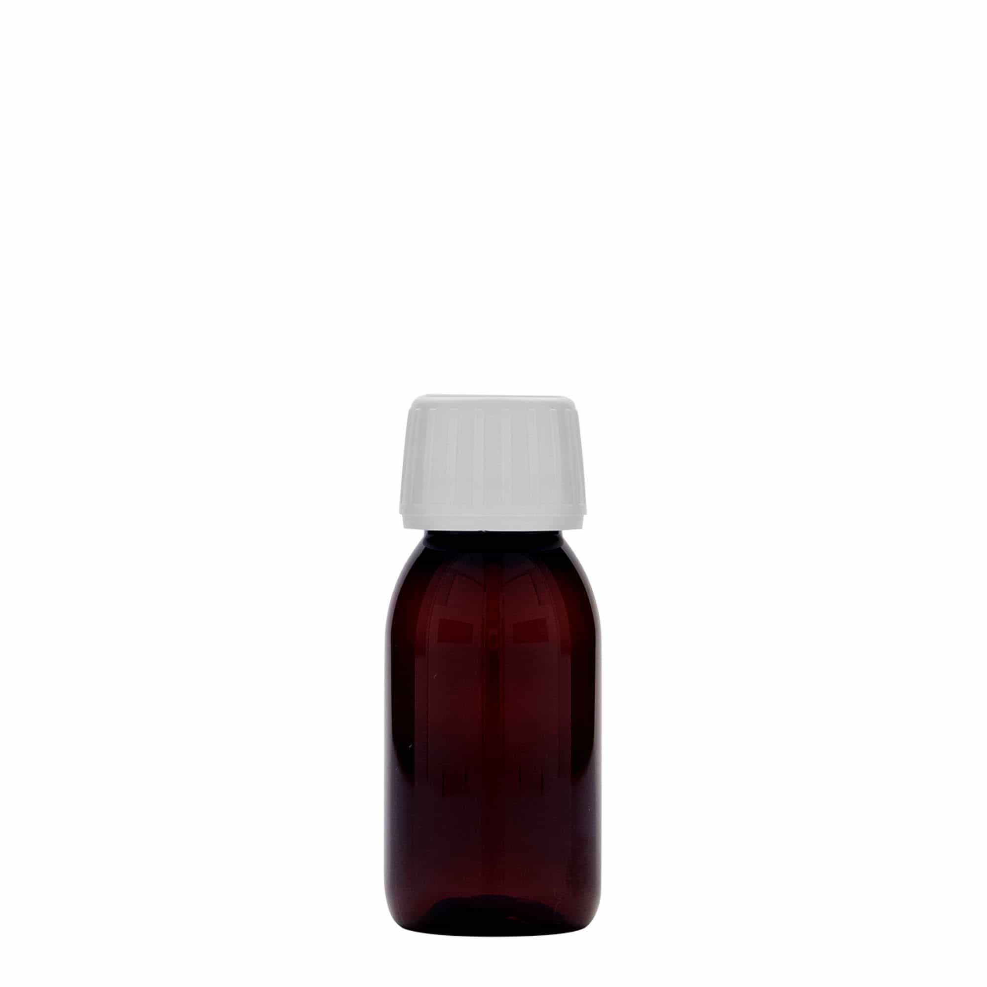 60 ml PET-medicinska steklenička, rjava, plastika, odprtina: PP 28