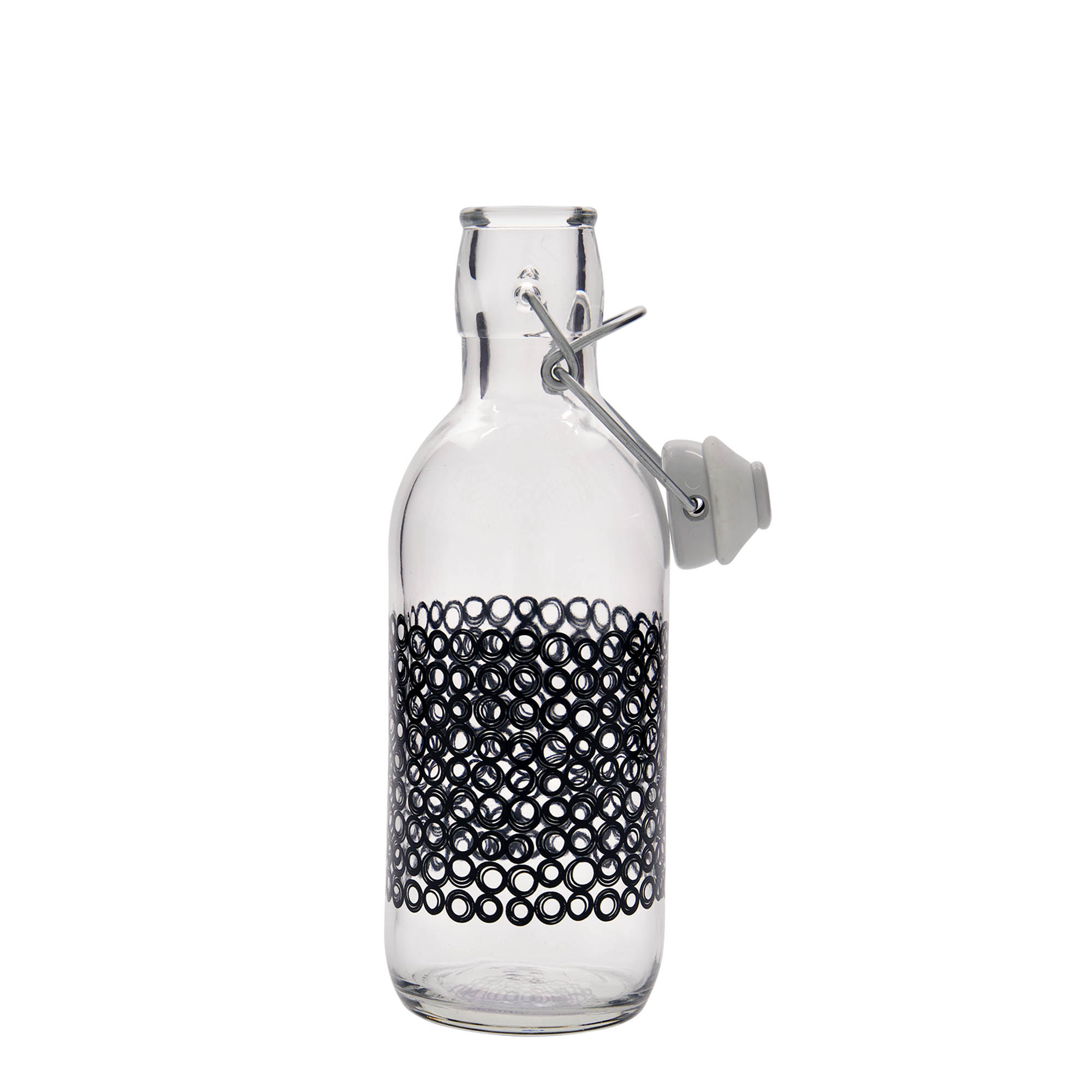 500 ml steklenica 'Emilia', motiv: Circola nero, odprtina: s sponko