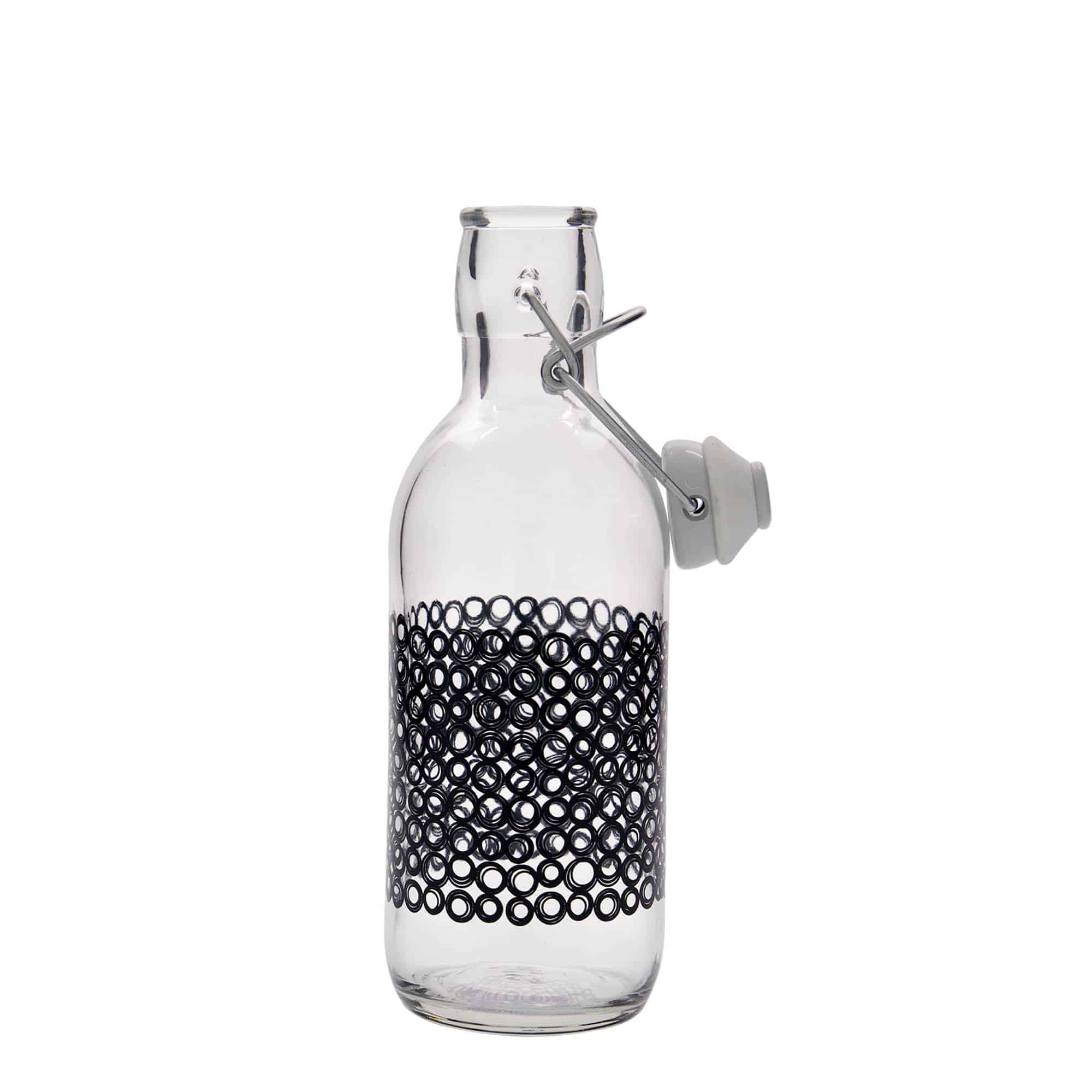 500 ml steklenica 'Emilia', motiv: Circola nero, odprtina: s sponko
