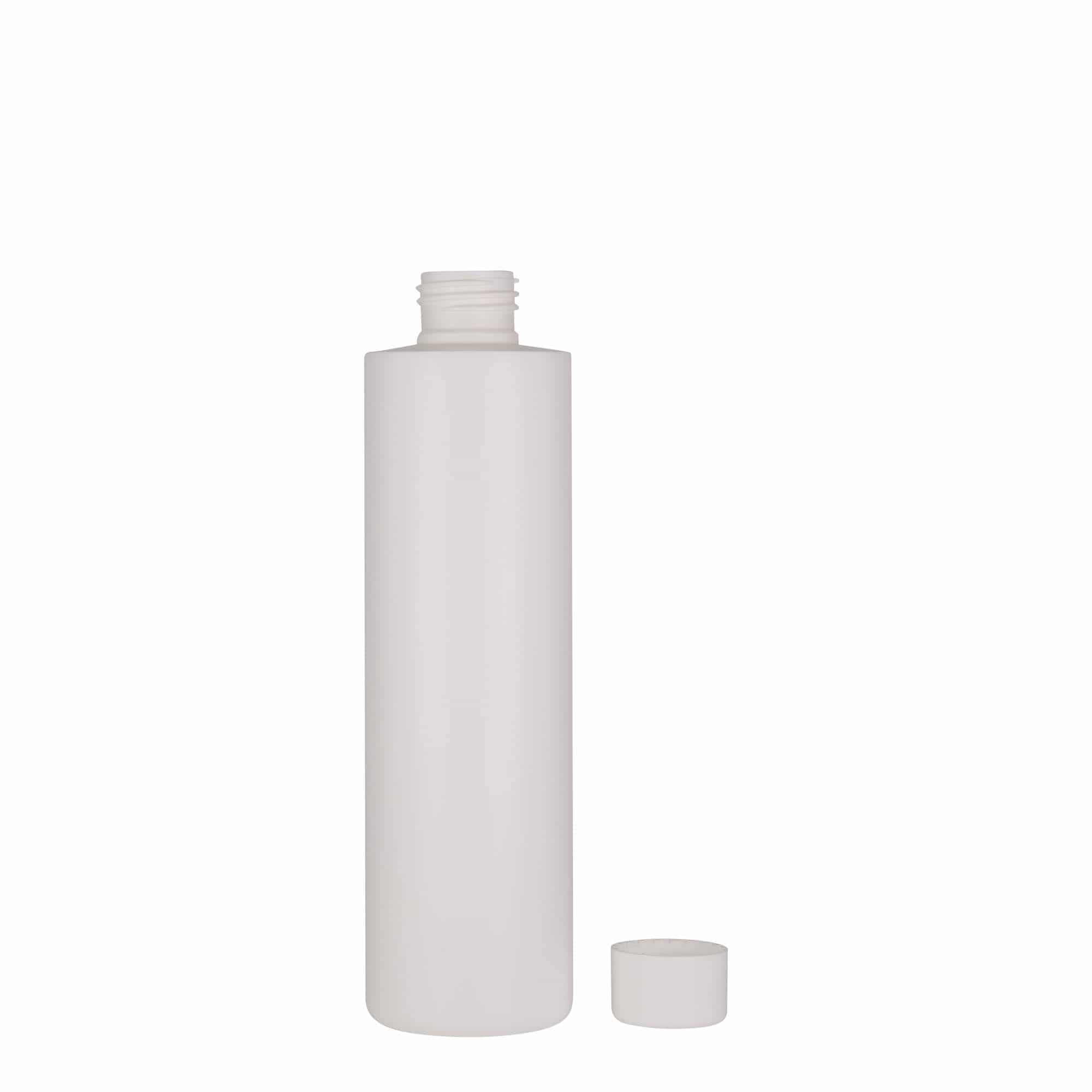 250 ml plastična steklenica 'Pipe', HDPE, bela, odprtina: 24/410