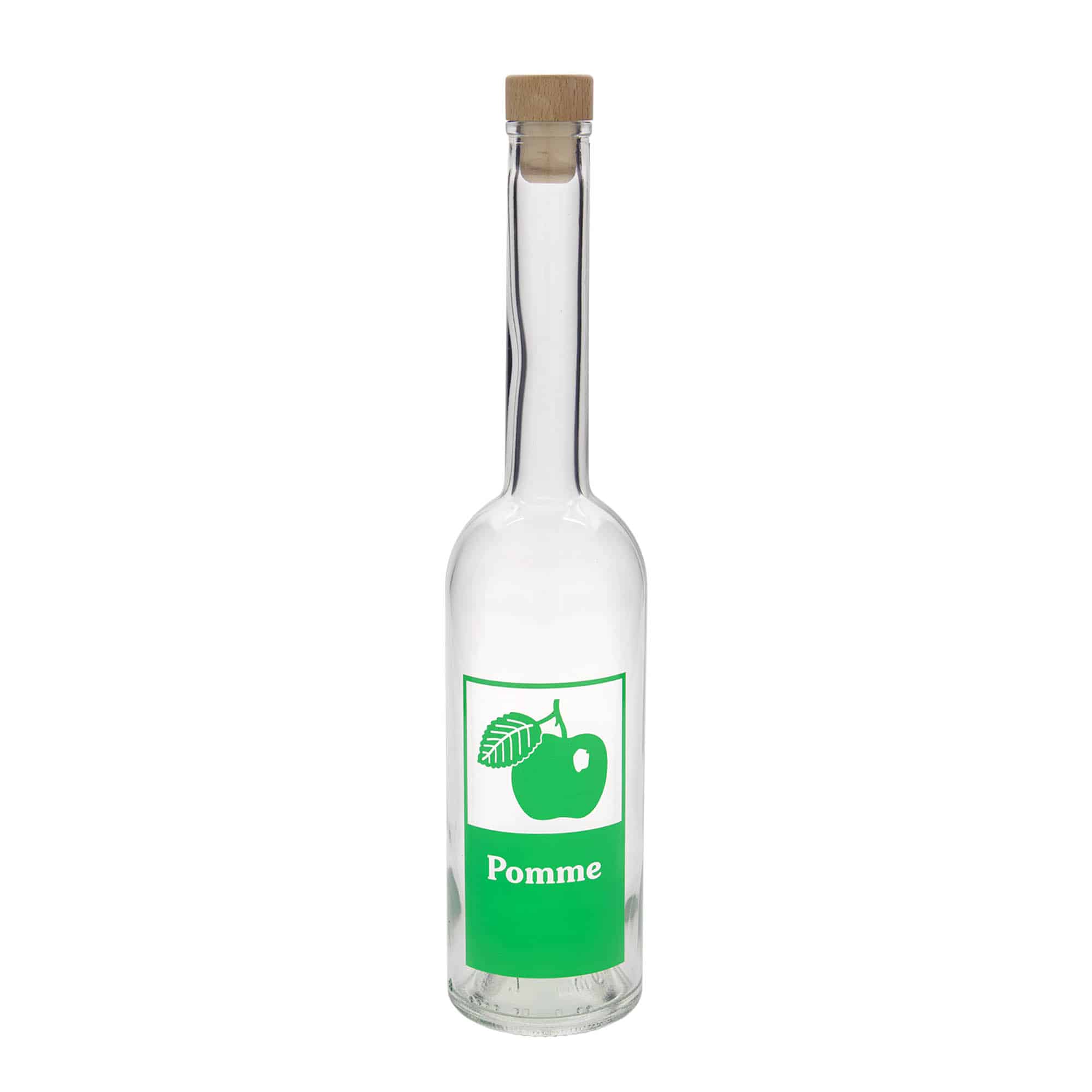 500 ml steklena steklenica »Opera«, motiv: Pomme, ustje: pluta