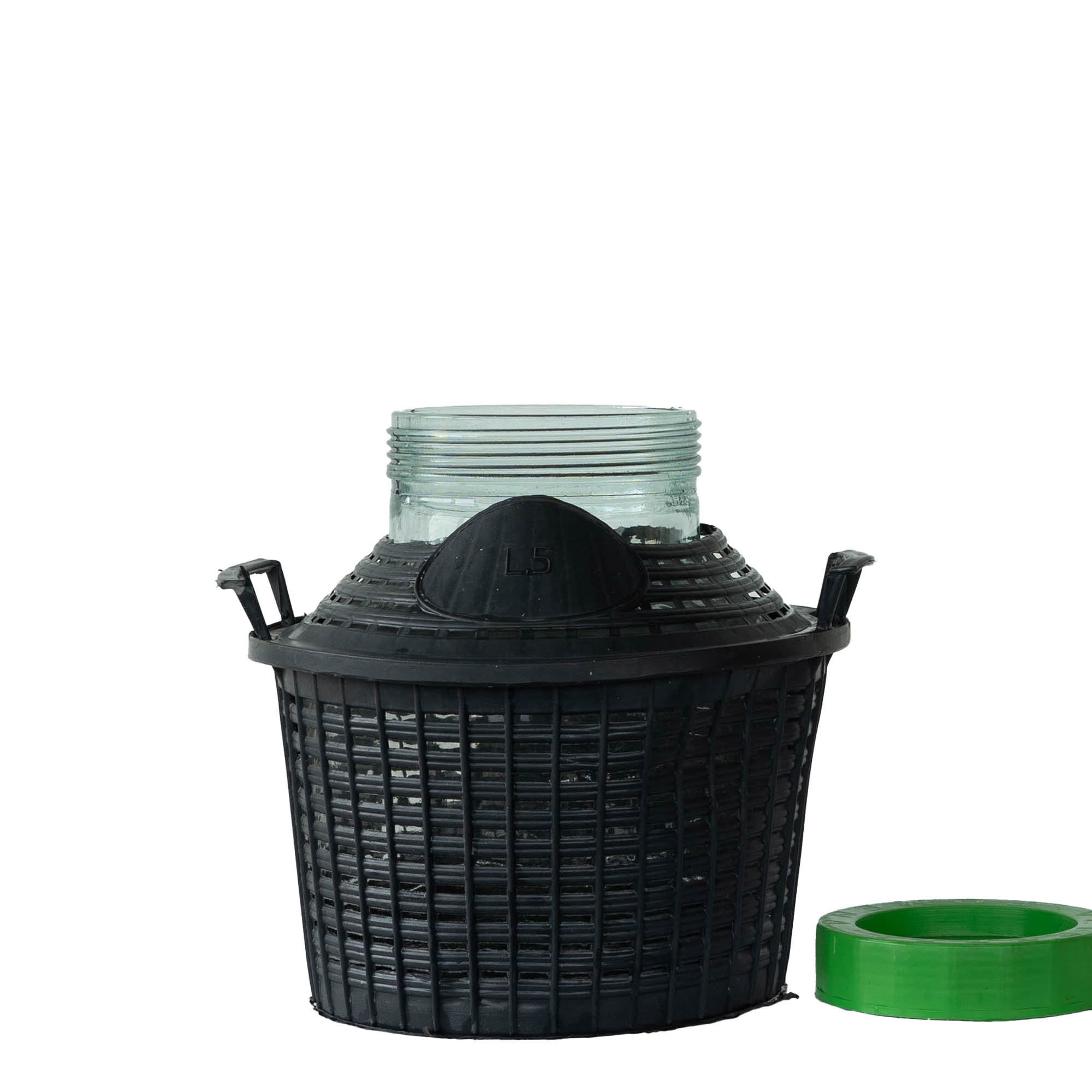 5 l steklenica z balonom širokega grla, steklo, odprtina: navojni zamašek 5 l steklenica z balonom širokega grla, steklo, odprtina: navojni zamašek