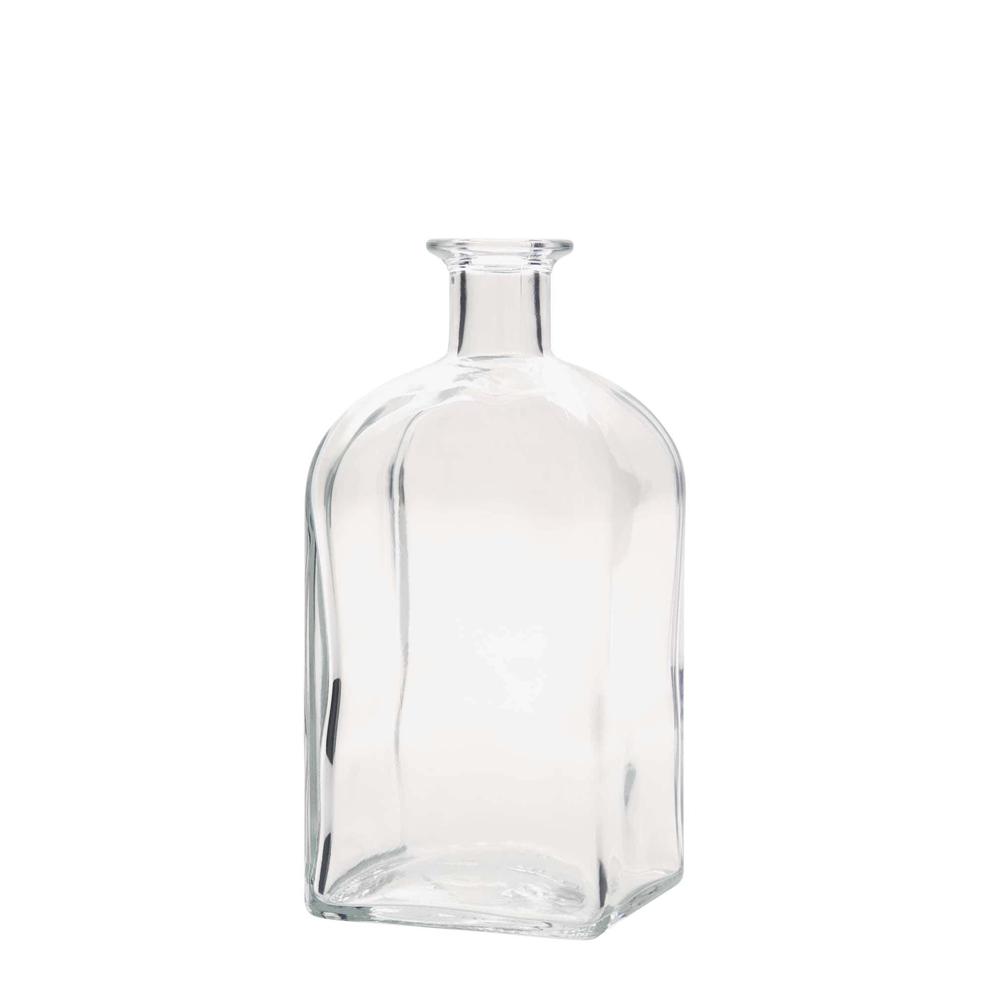 700 ml lekarniška steklenica Carré, kvadratna, ustje: pluta