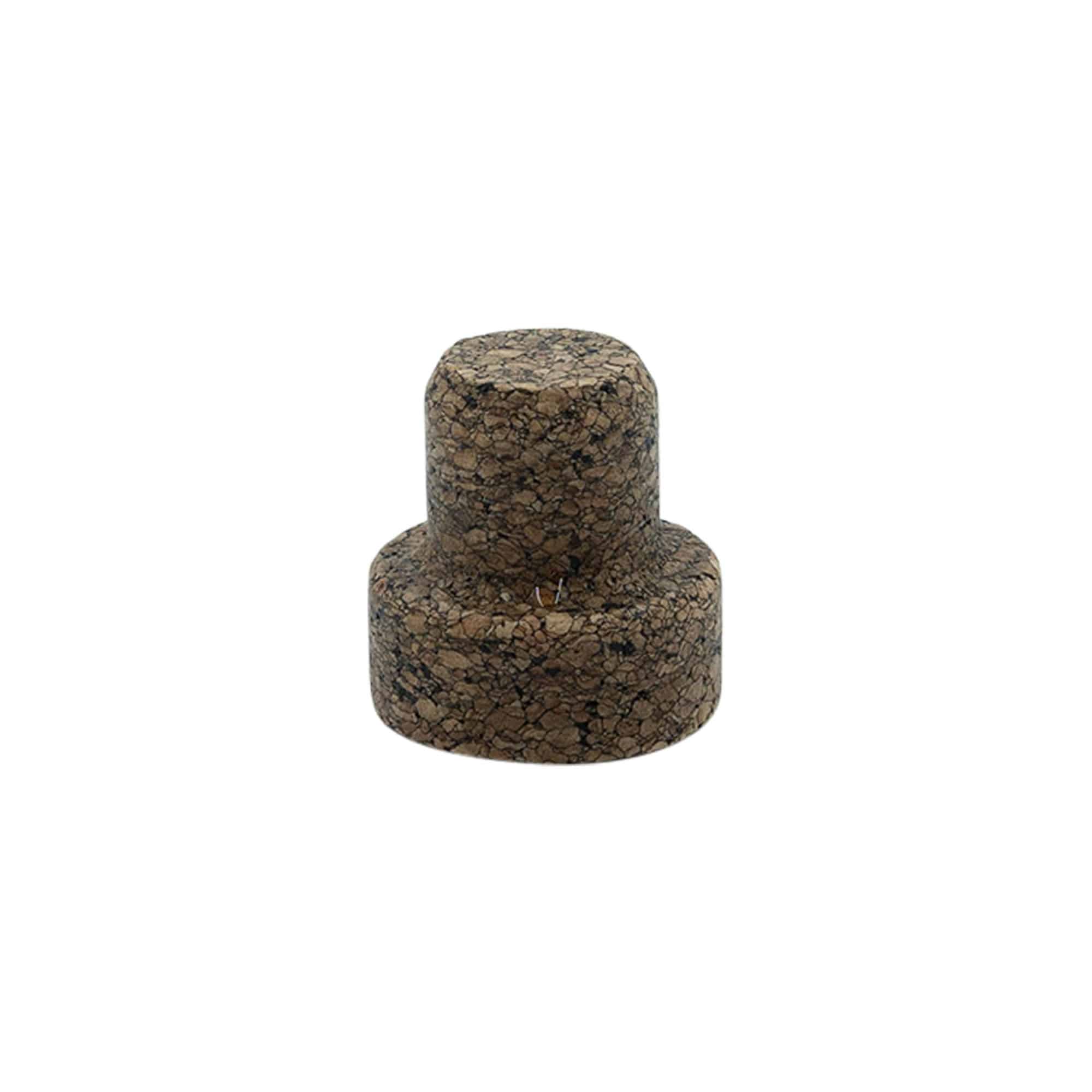 Plutovinasti zamašek z robom 'Sharp' 22,5 mm, Corkcoal, za ustje: pluta