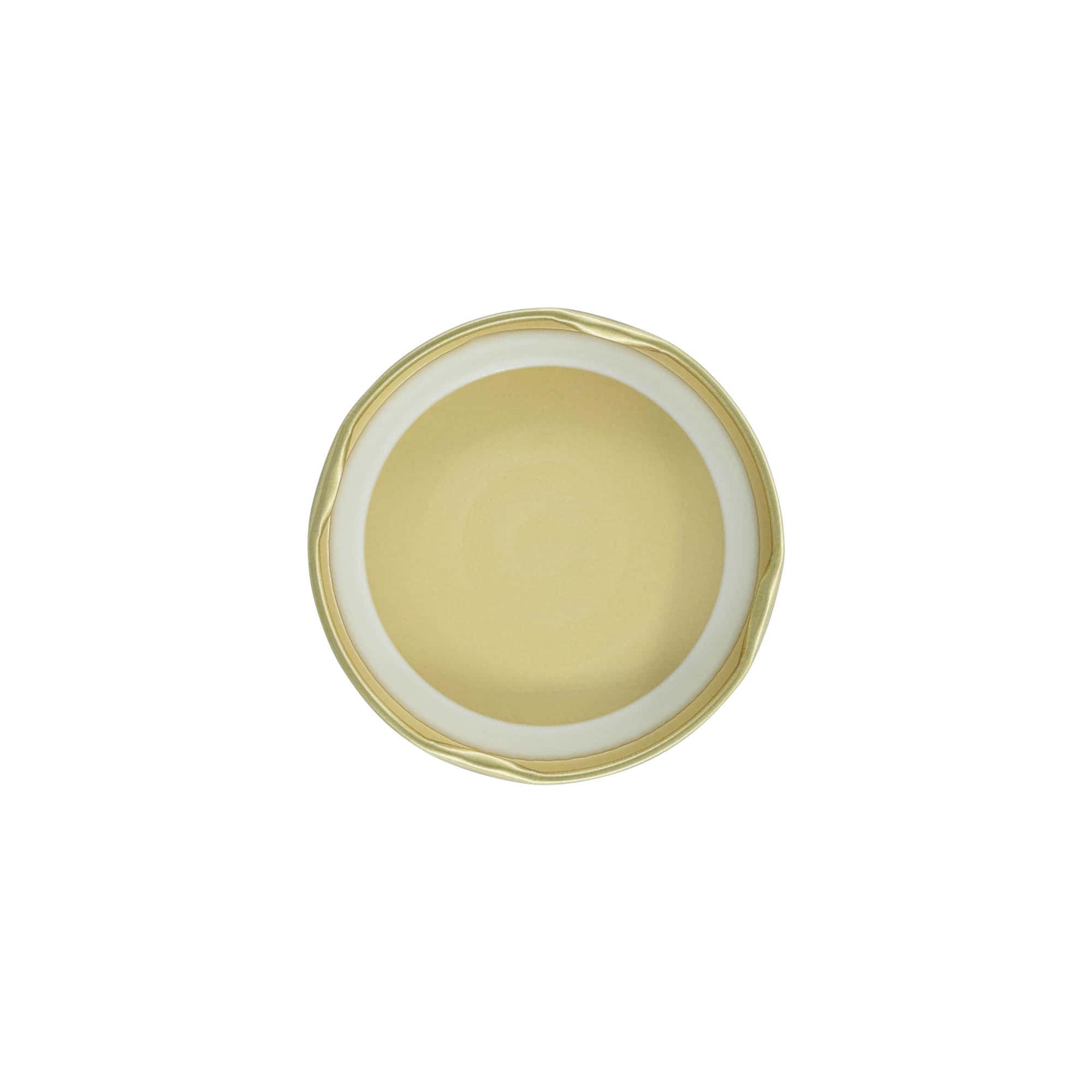 Twist-off pokrovček, bel pločevina, zlato, za odprtino: TO 66