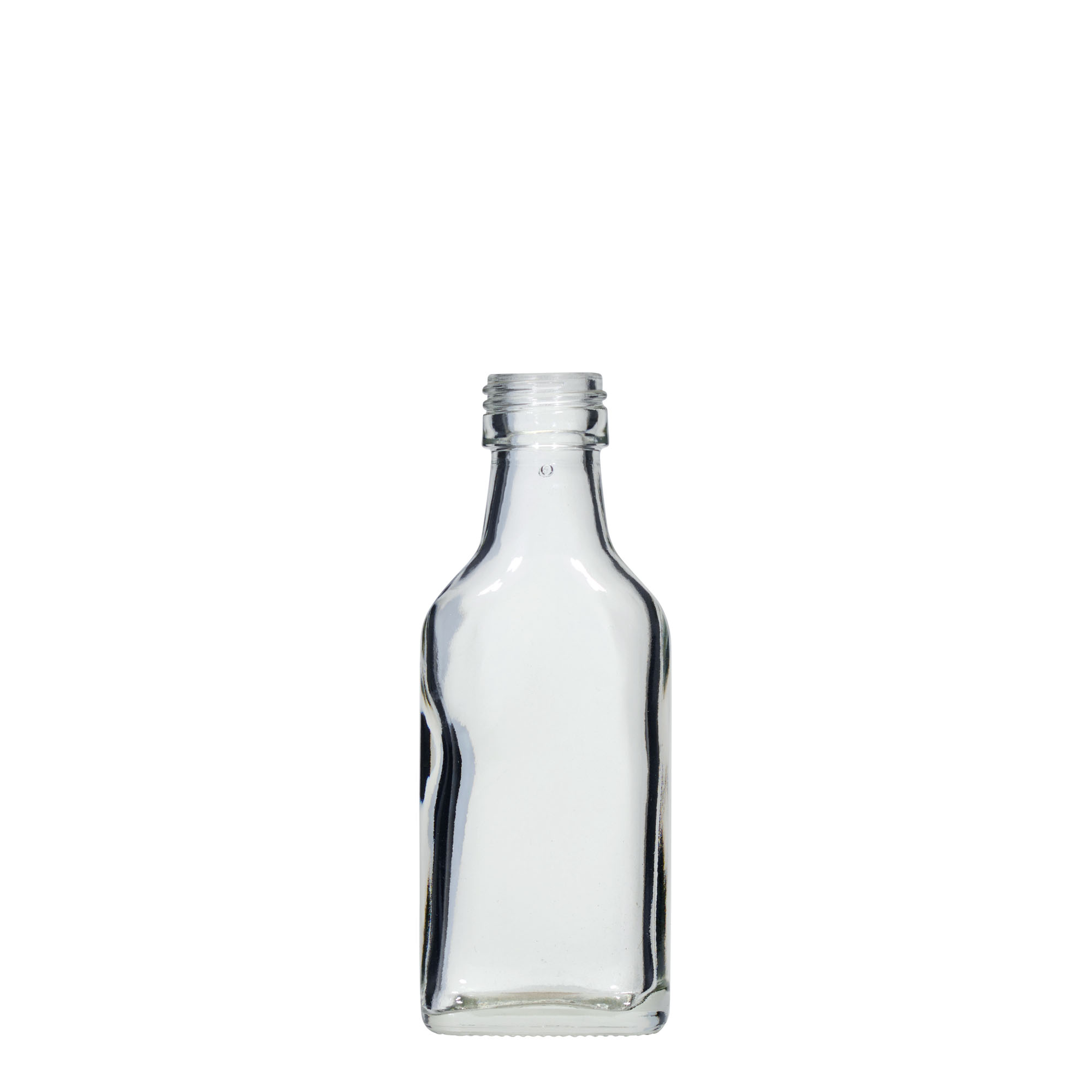 40 ml žepna steklenička, pravokotna, odprtina: PP 22 40 ml žepna steklenička, pravokotna, odprtina: PP 22