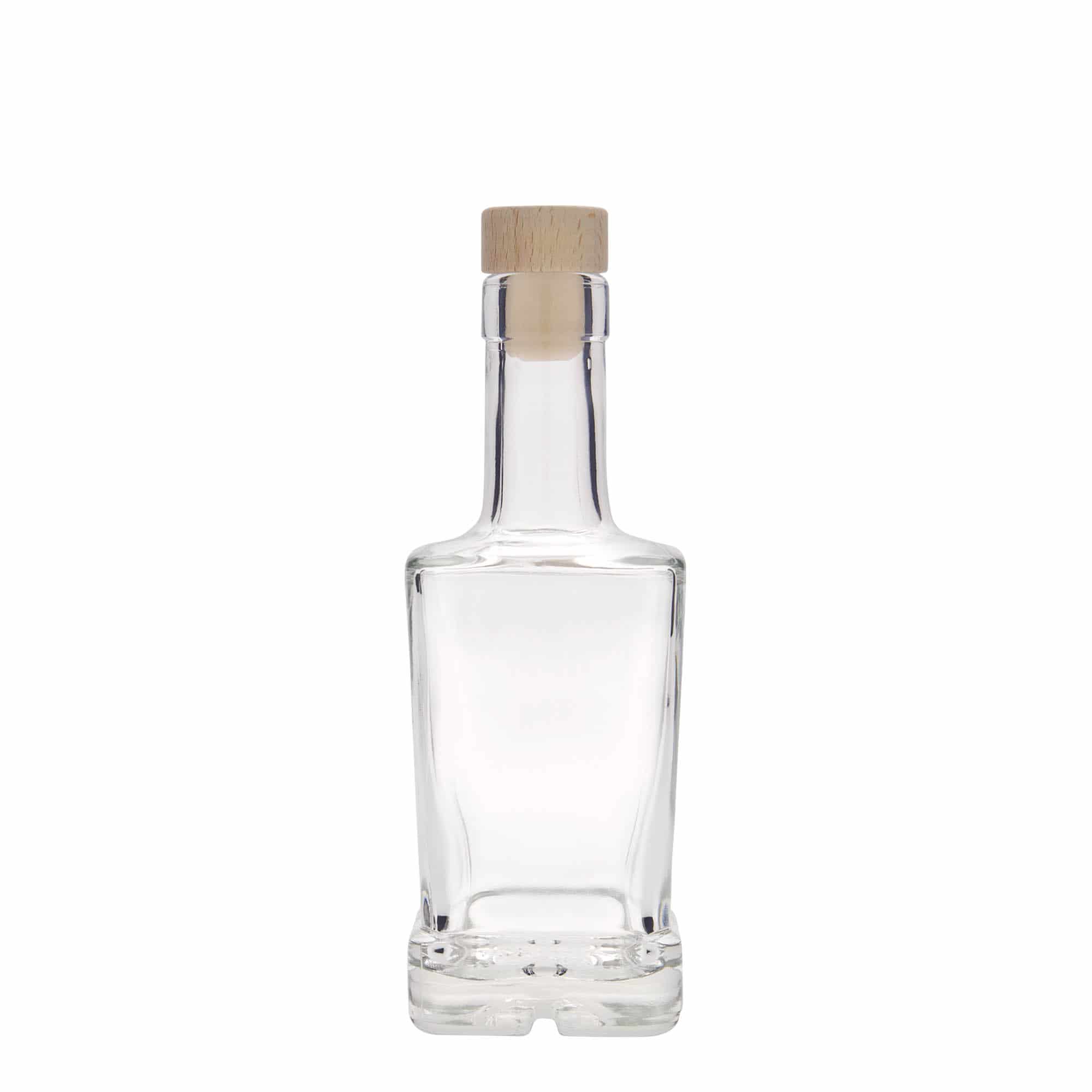 250 ml steklena steklenica »Rene«, kvadratna, ustje: pluta