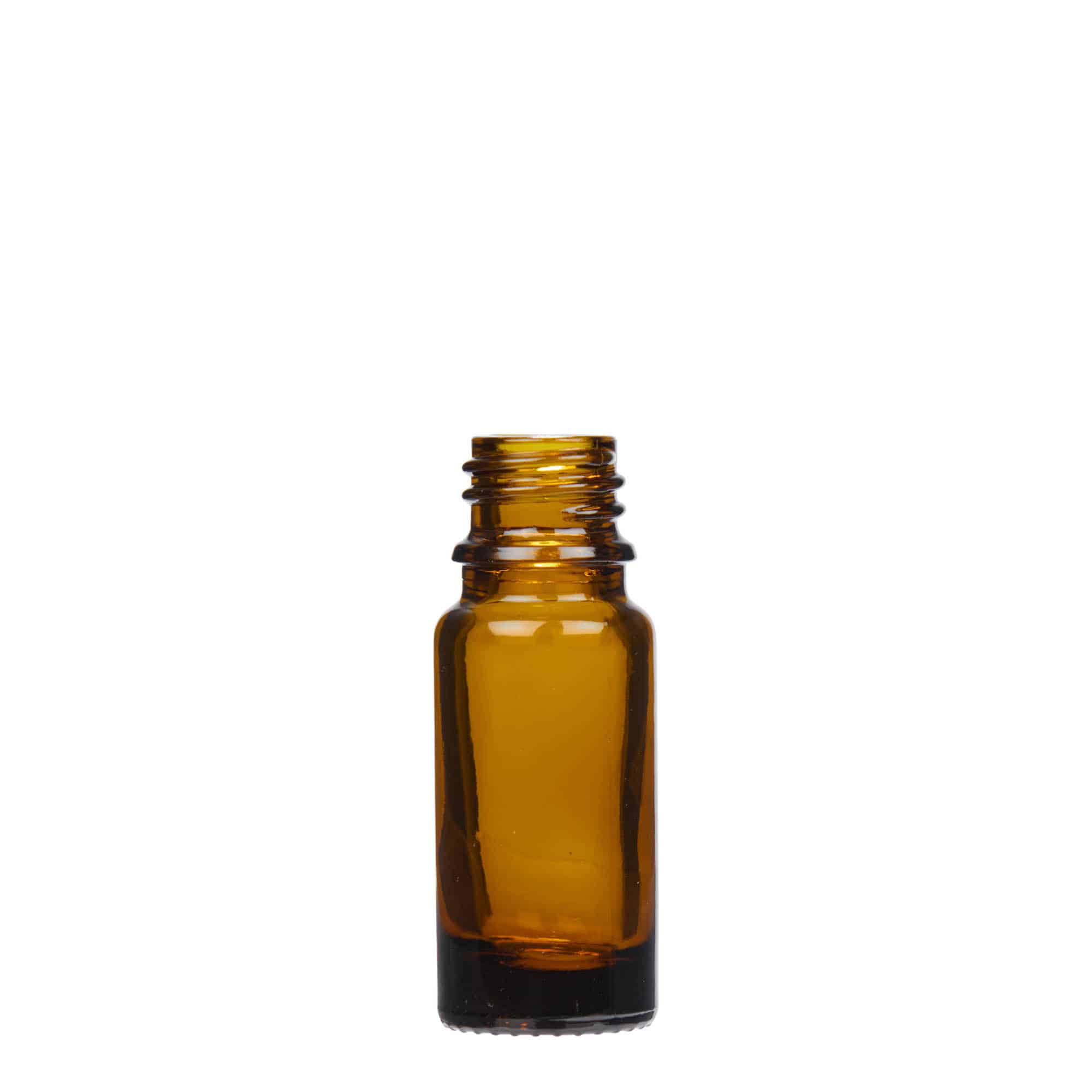 10 ml steklenica s pipeto za zdravila, steklo, rjava, ustje: DIN 18