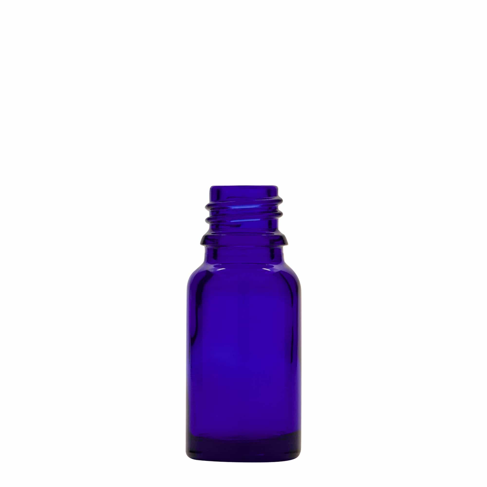 10 ml steklenička z kapalno pipeto, medicinska, steklo, kraljevsko modro-rdeča, odprtina: DIN 18