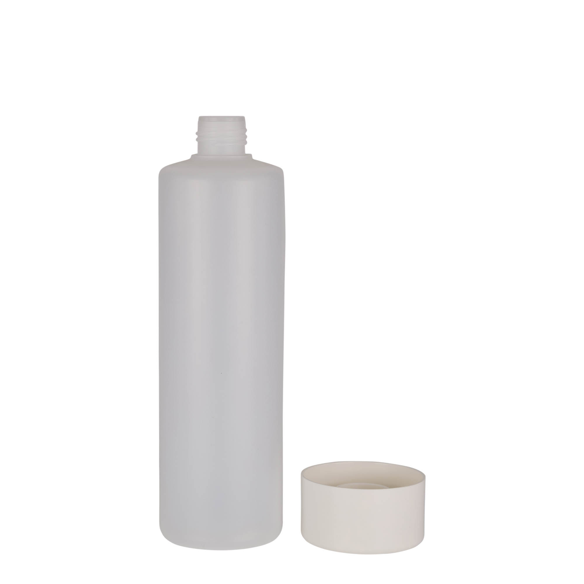 500 ml okrogla steklenica, PE-plastika, naravna, odprtina: navojni pokrov 500 ml okrogla steklenica, PE-plastika, naravna, odprtina: navojni pokrov