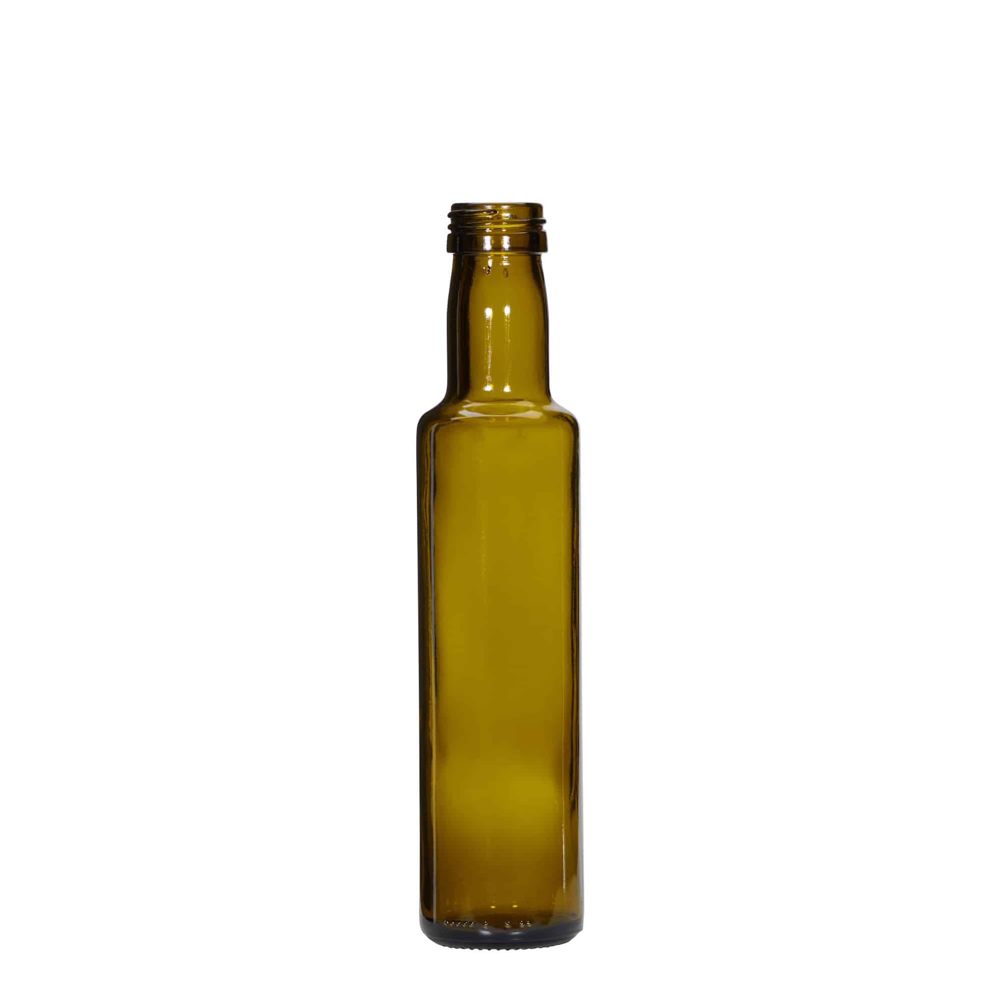 250 ml steklenica 'Dorica', starinsko zelena, odprtina: PP 31,5