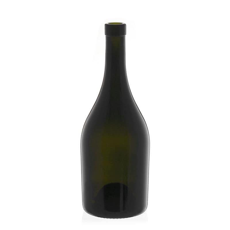 750 ml steklenica za vino »Exclusive«, antično zelena, ustje: pluta