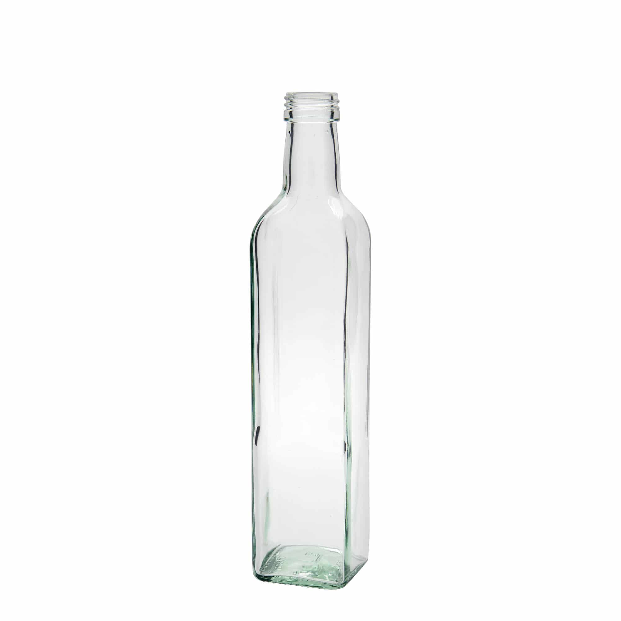 500 ml steklenica iz stekla 'Marasca', kvadratna, odprtina: PP 31,5