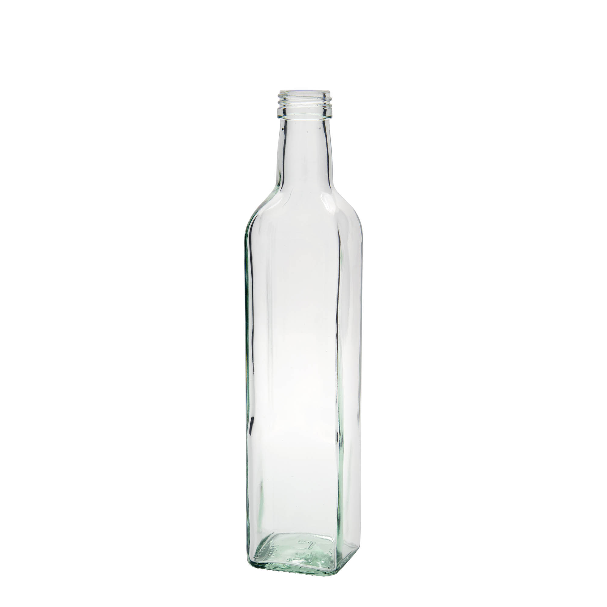 500 ml steklenica iz stekla 'Marasca', kvadratna, odprtina: PP 31,5