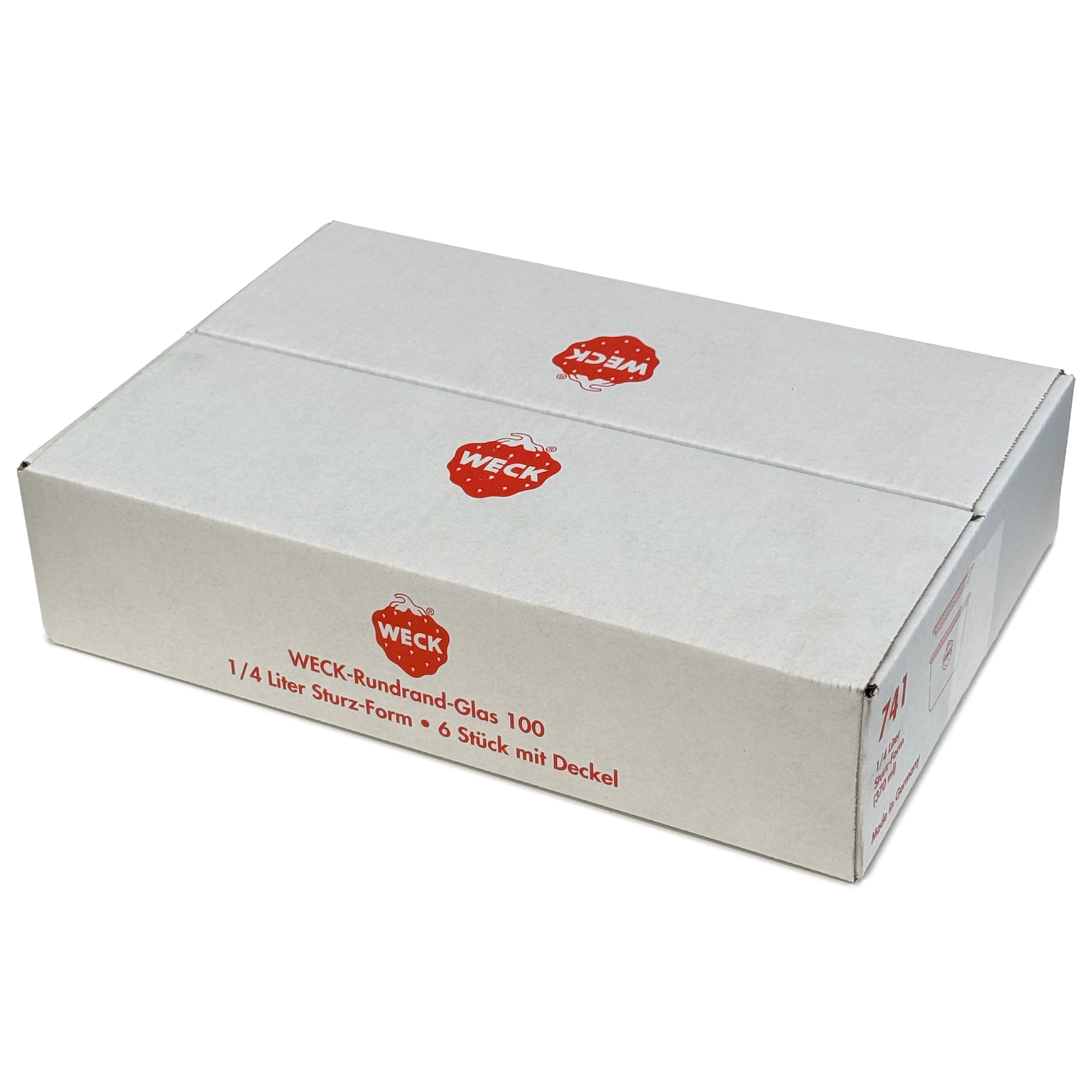 6x 370 ml WECK kozarec za vlaganje s steklenim pokrovom RR 100