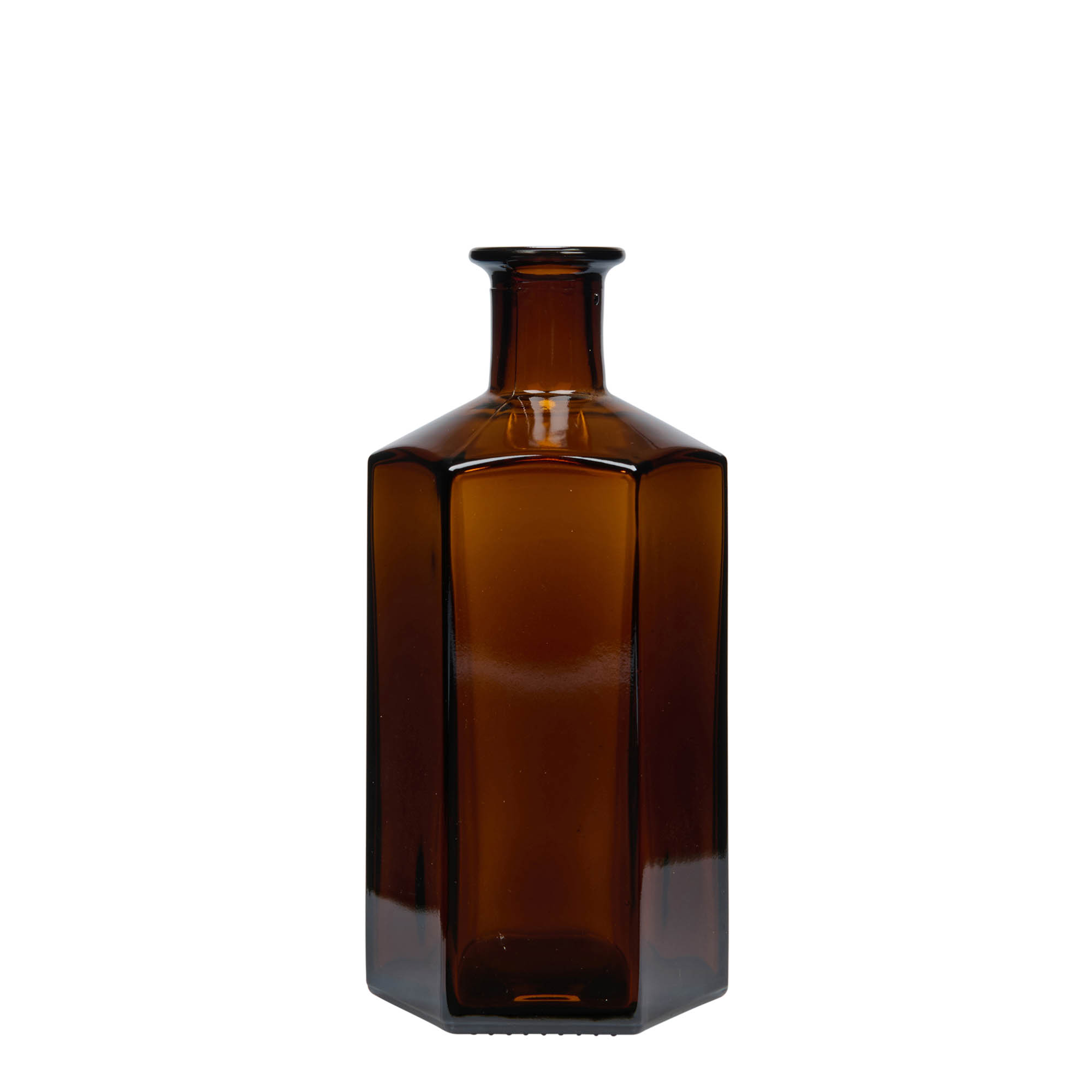 500 ml steklenica za lekarno 'Jimmy', šestkotna, rjava, odprtina: zamašek 500 ml steklenica za lekarno 'Jimmy', šestkotna, rjava, odprtina: zamašek
