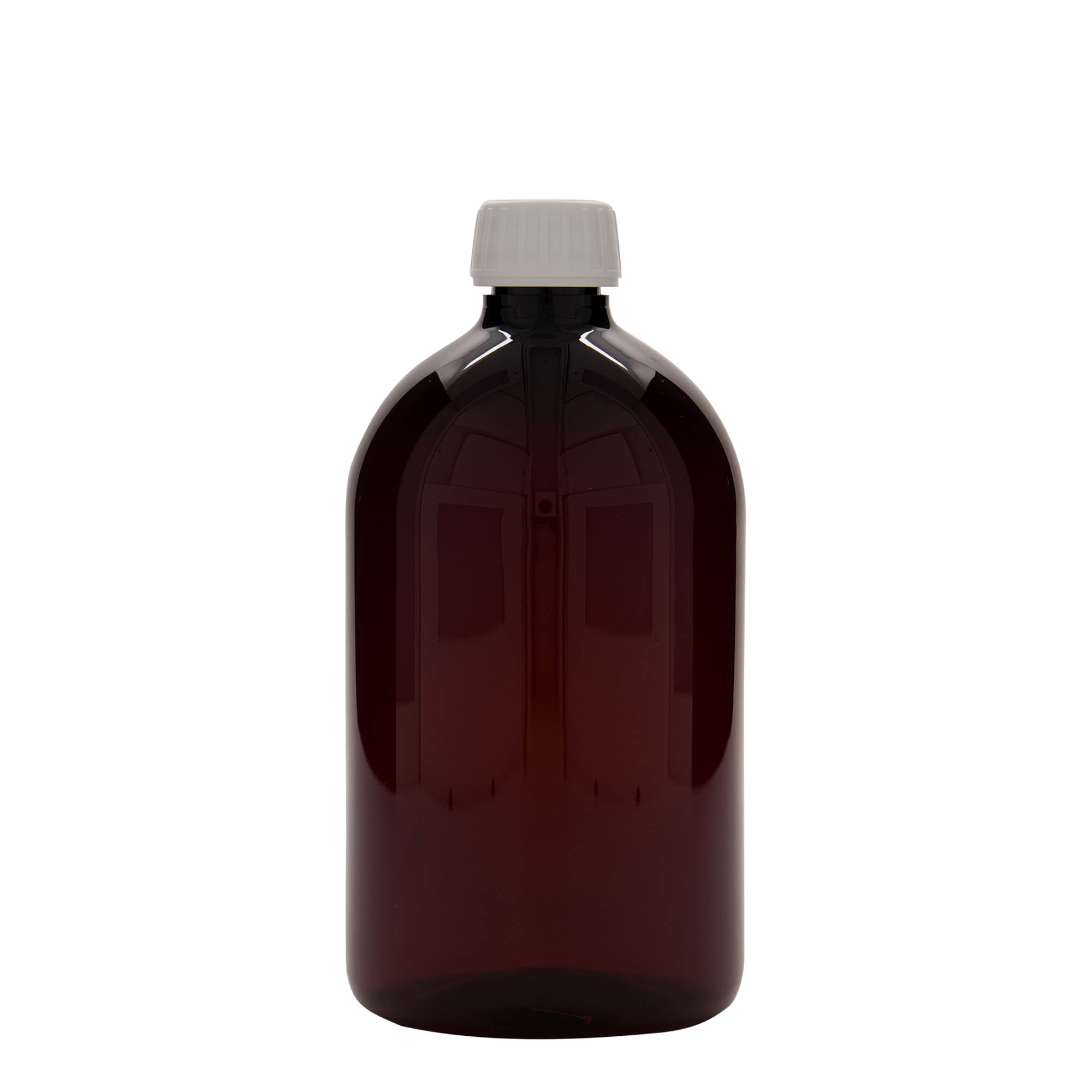 1.000 ml PET-medicinska steklenička, rjava, plastika, odprtina: PP 28
