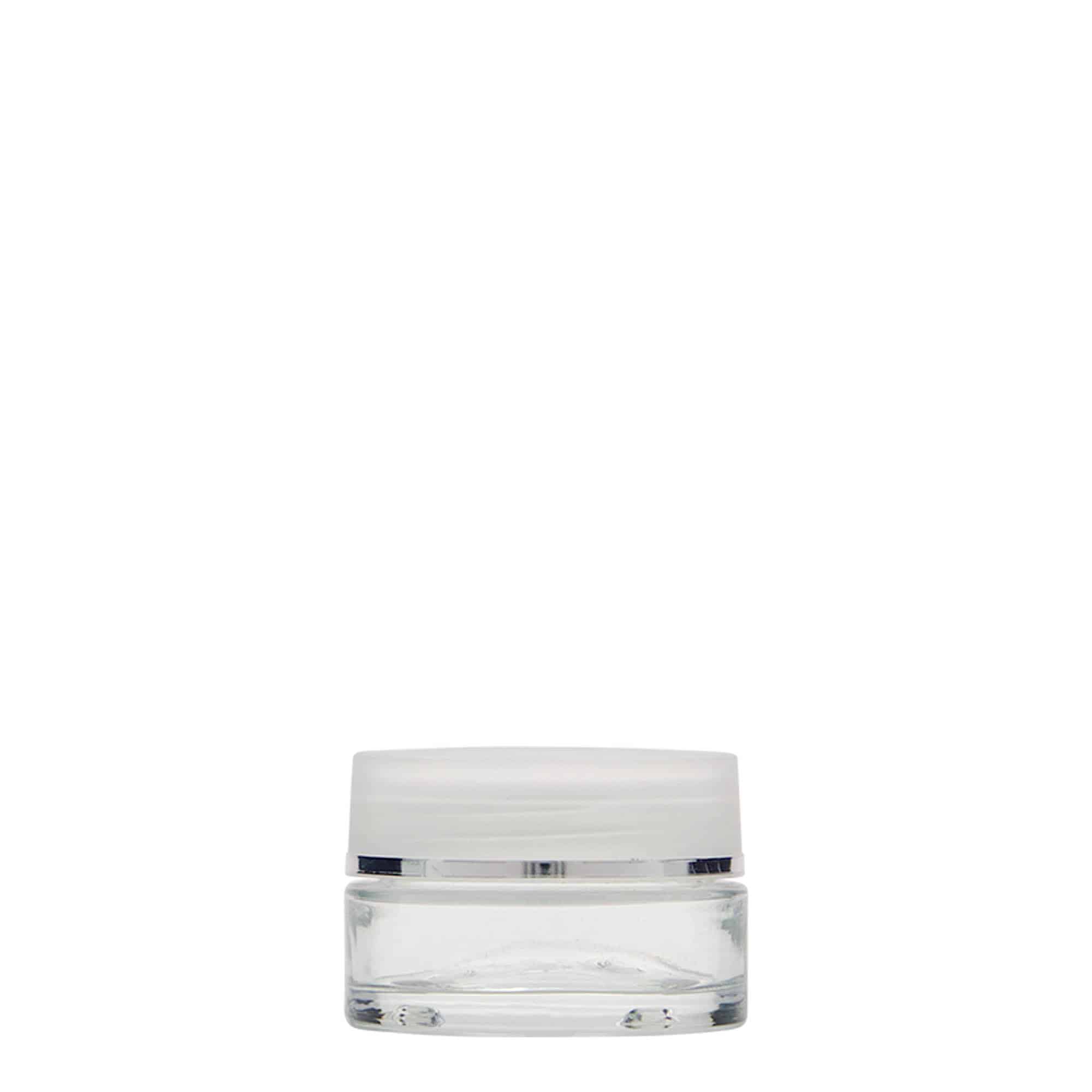 15 ml lonček »Clear Edition«, steklo, ustje: navojni zamašek