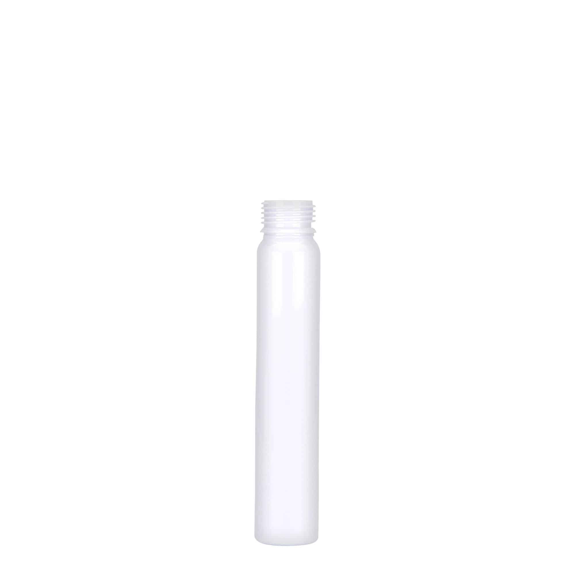 25 ml cevasta steklenička iz plastike PET, plastika, bela, ustje: navojni zamašek 25 ml cevasta steklenička iz plastike PET, plastika, bela, ustje: navojni zamašek