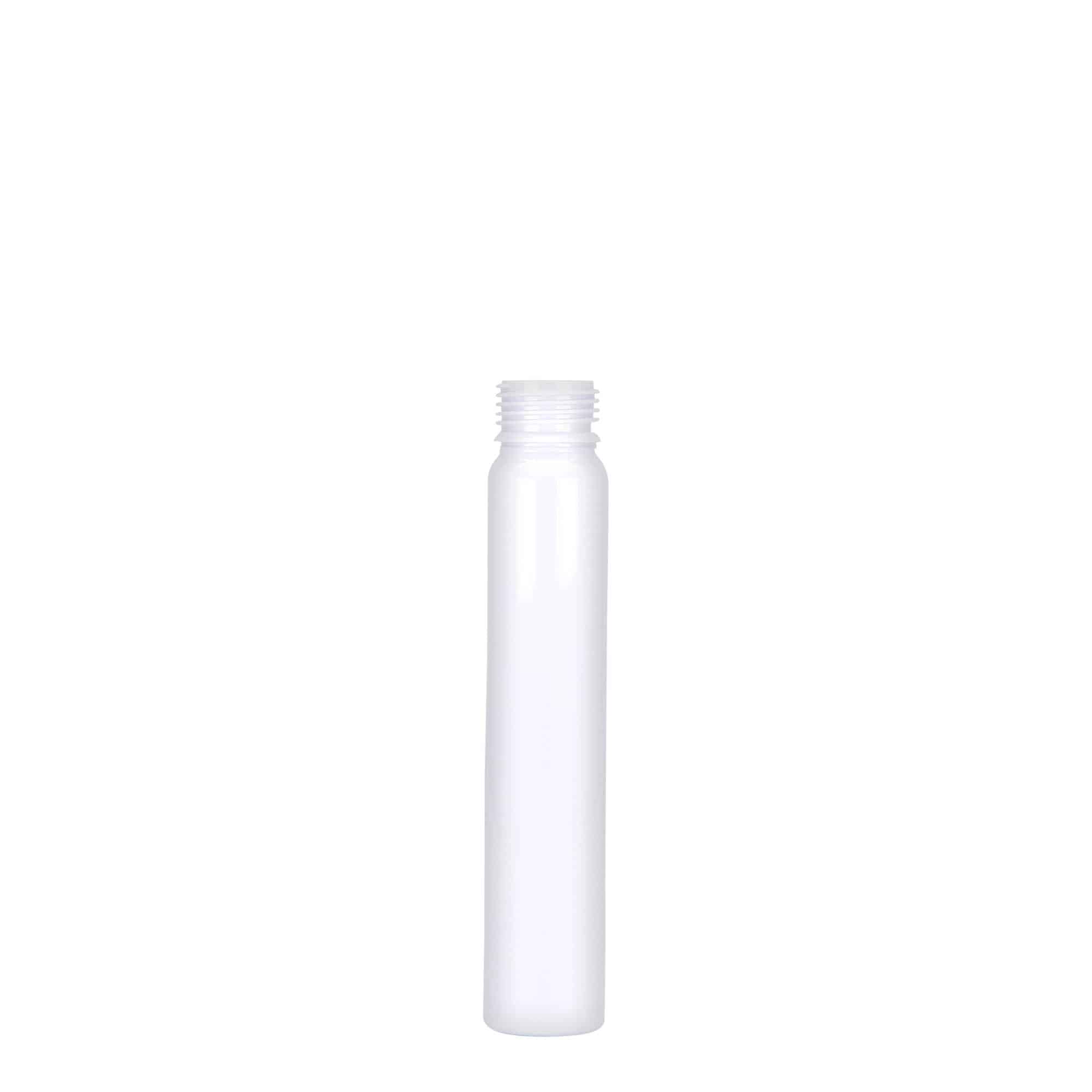 25 ml PET-cevk, plastika, bela, odprtina: navojni pokrovček