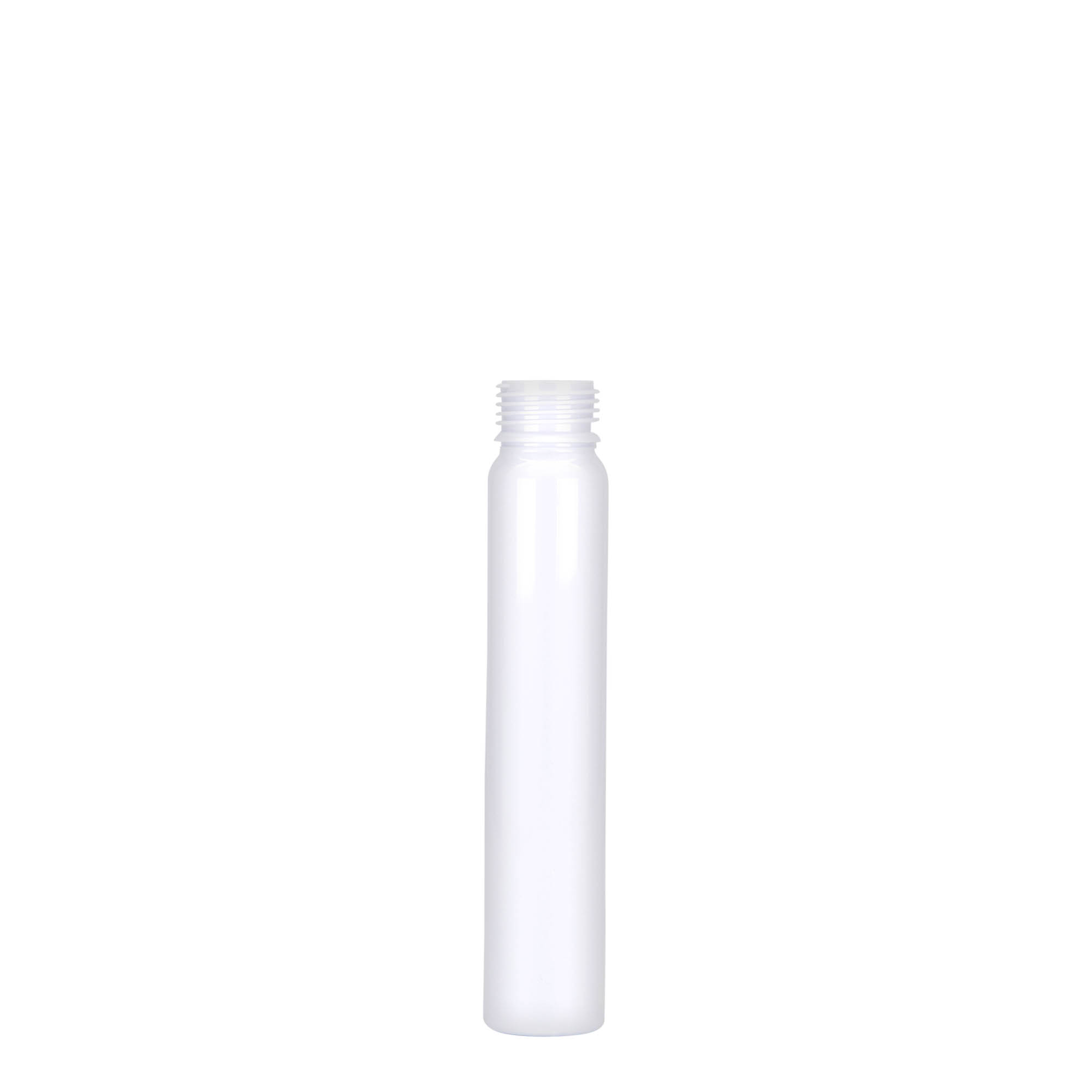 25 ml PET-cevk, plastika, bela, odprtina: navojni pokrovček