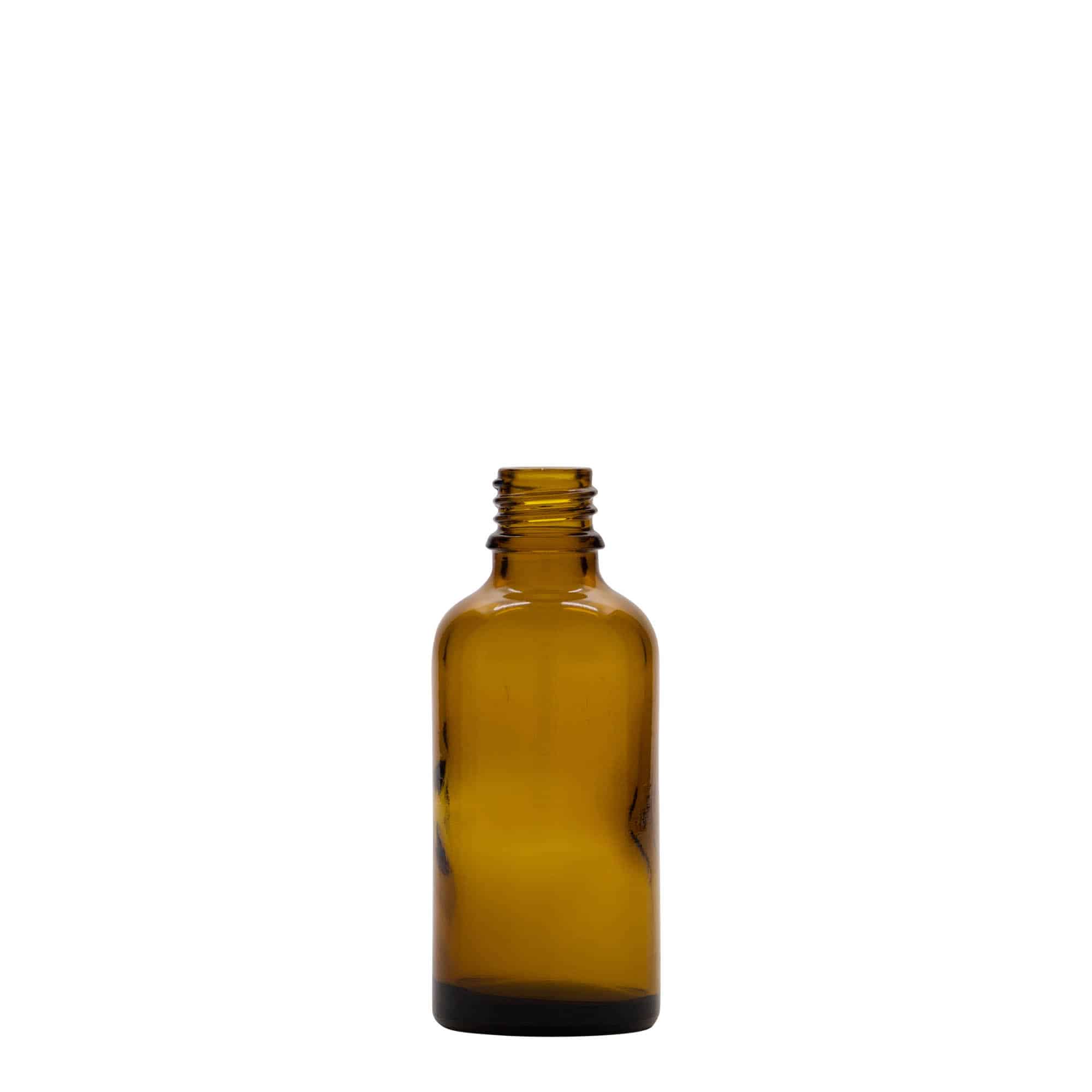 50 ml medicinska steklenička, steklo, rjava, odprtina: DIN 18 50 ml medicinska steklenička, steklo, rjava, odprtina: DIN 18