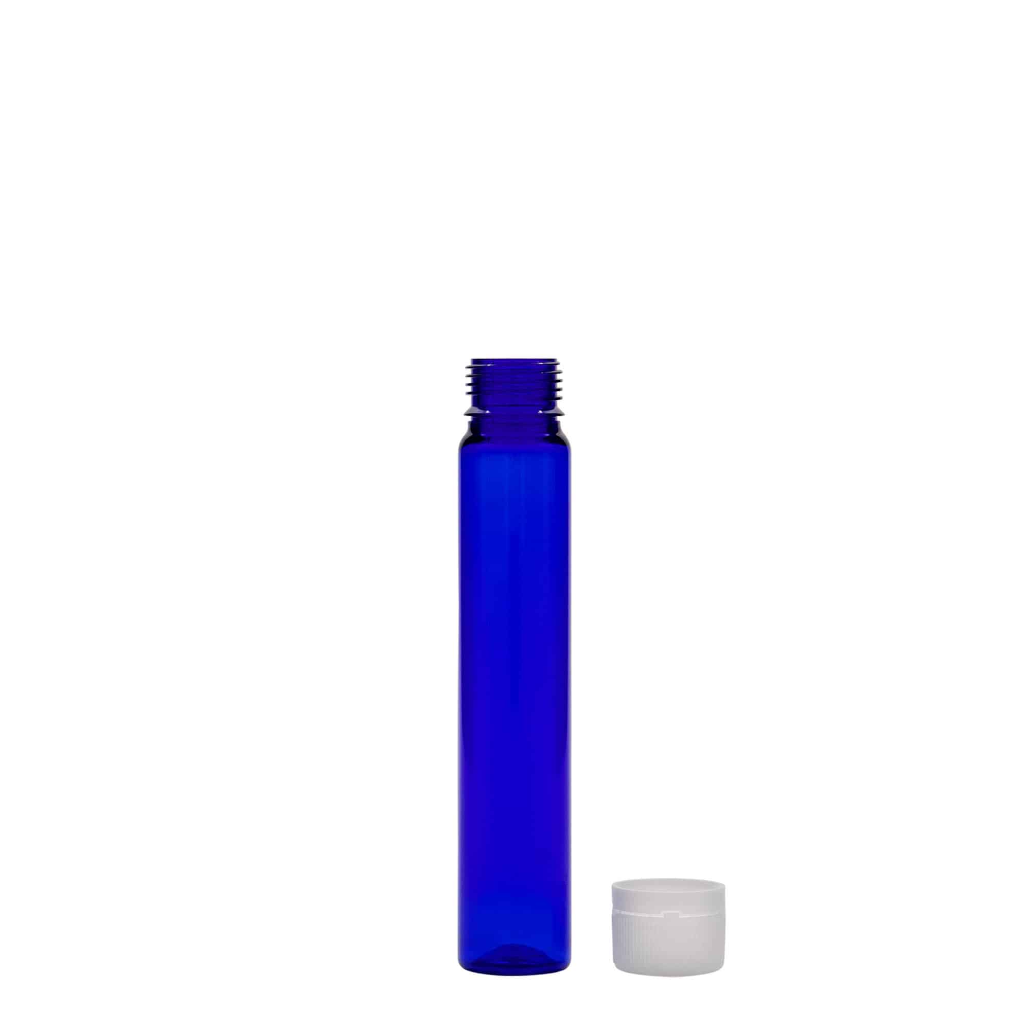25 ml PET-cev, plastika, kraljevsko modra, odprtina: navojni zamašek