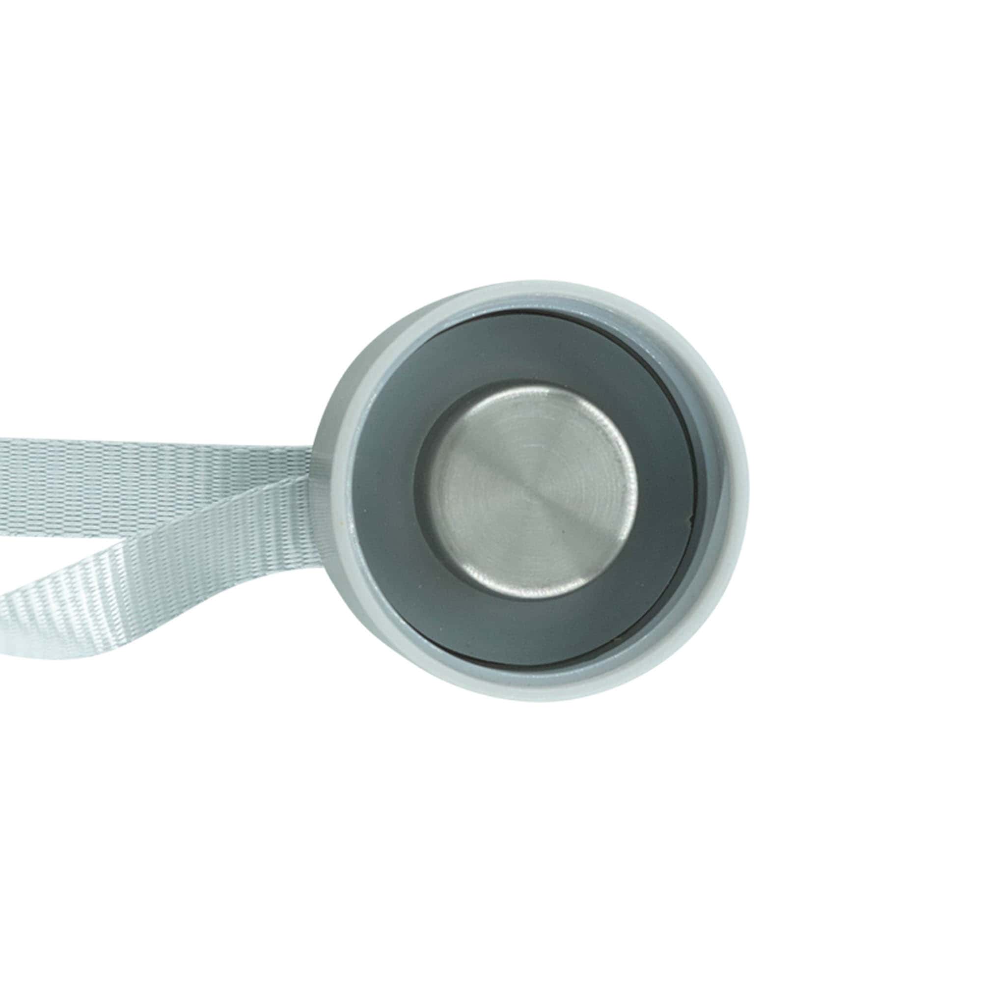 Vijčni pokrov 'Perseus' z obročem, kovina, srebrne barve