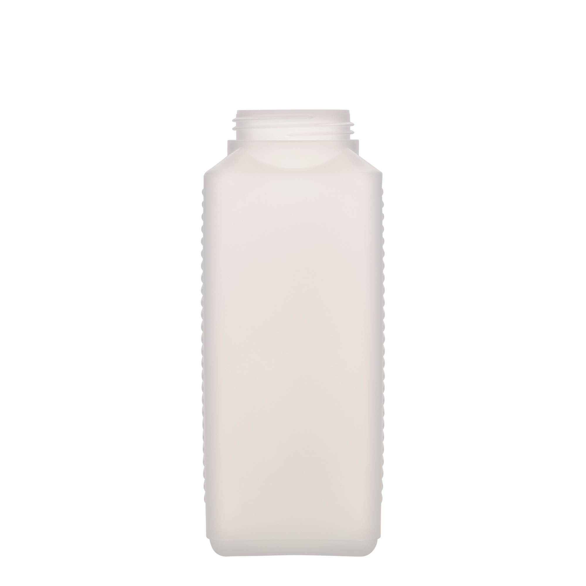 1.000 ml steklenica z širokim vratom, pravokotna, HDPE-plastika, naravna, odprtina: DIN 60 EPE 1.000 ml steklenica z širokim vratom, pravokotna, HDPE-plastika, naravna, odprtina: DIN 60 EPE