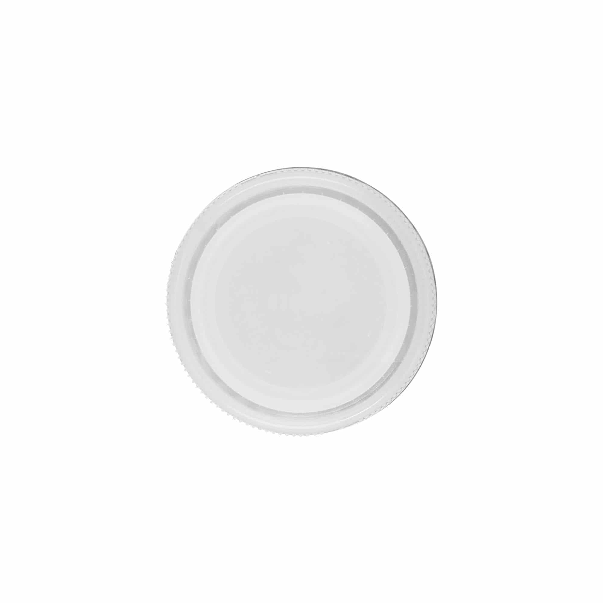 Navojni zamašek dvojni, plastika PE, bela, za ustje: PET 38 mm