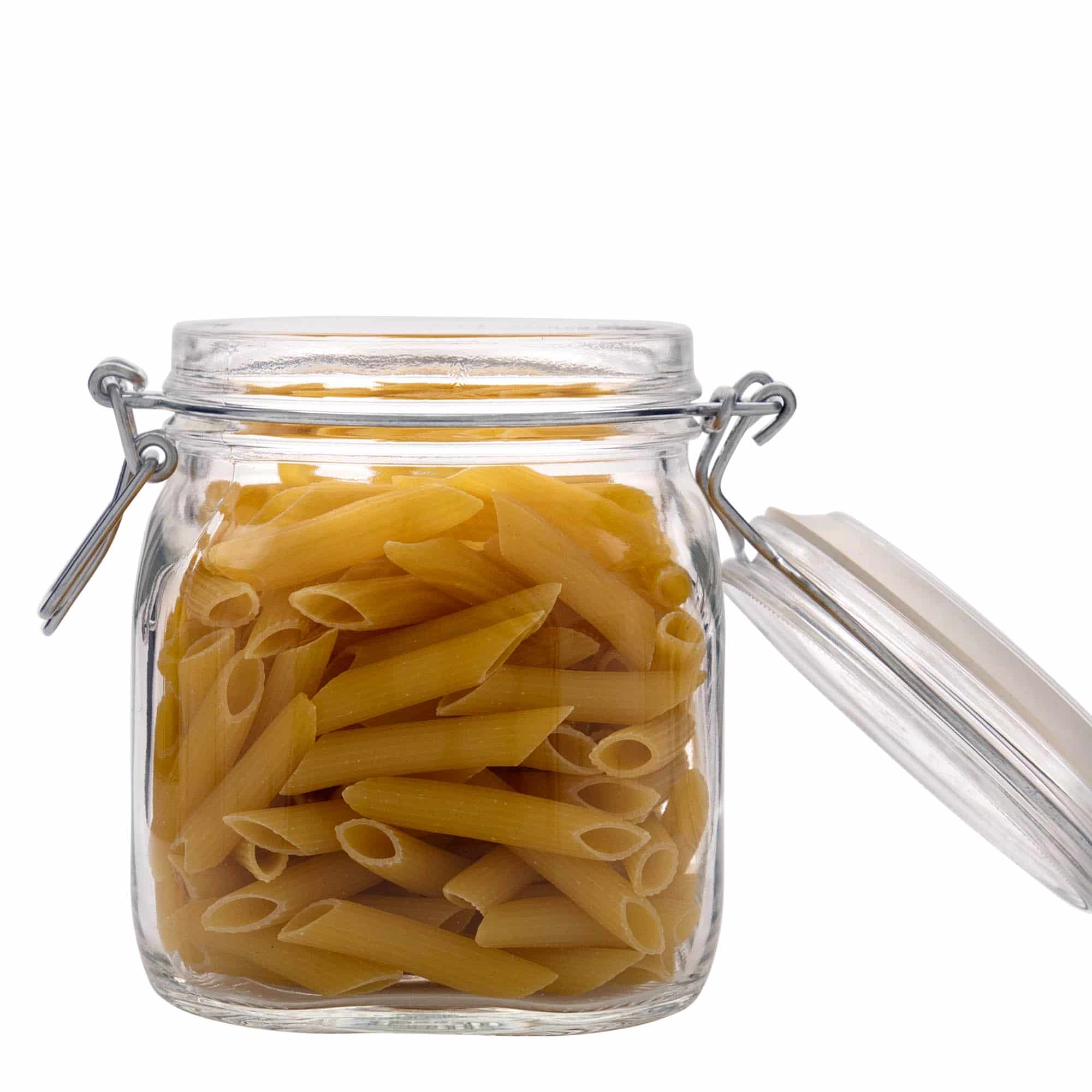 750 ml kozarec s patentom »Fido«, kvadratni, ustje: zamašek s tesnilom s patentom