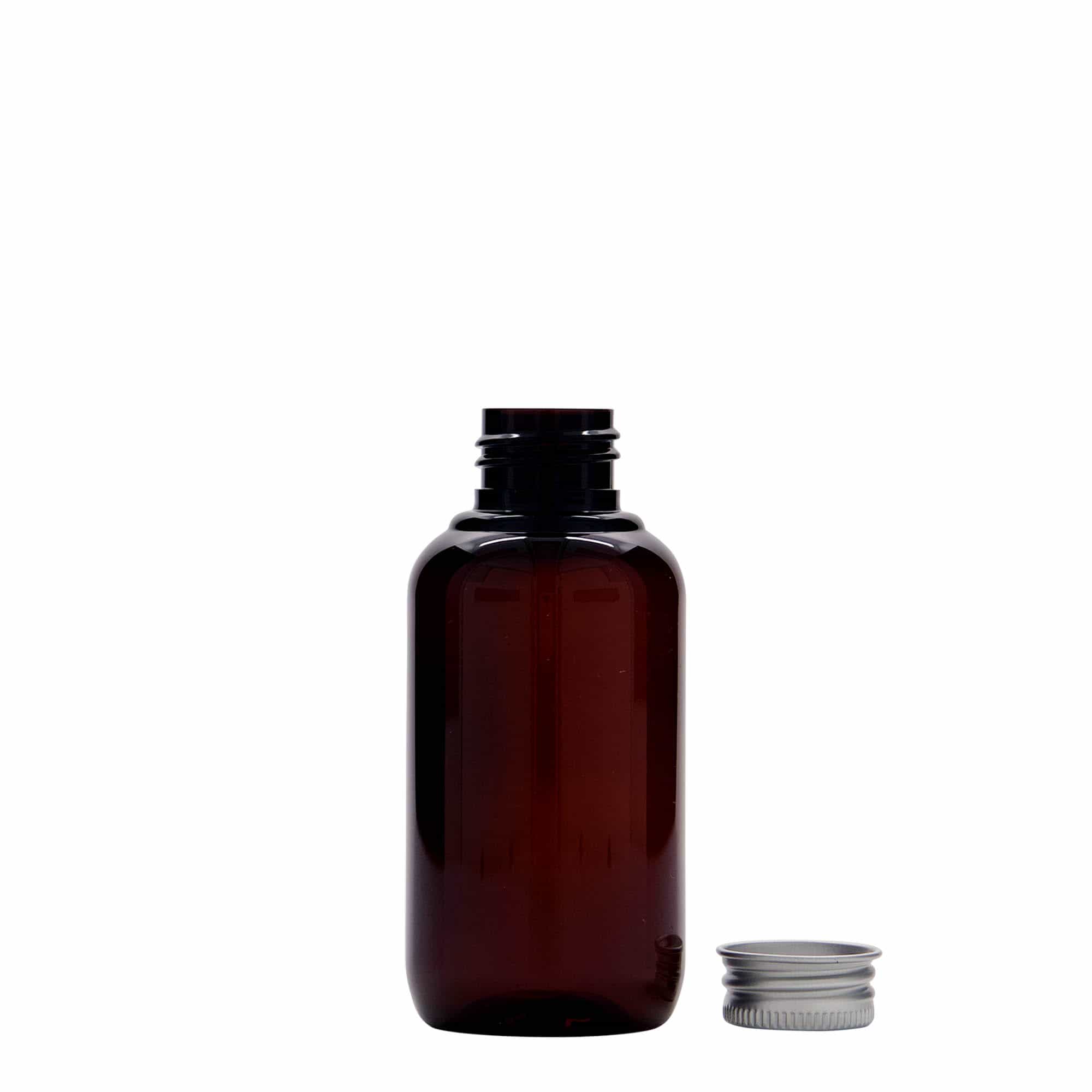 100 ml reciklirana plastična steklenička 'Victor's Best', PCR, rjava, odprtina: 24/410