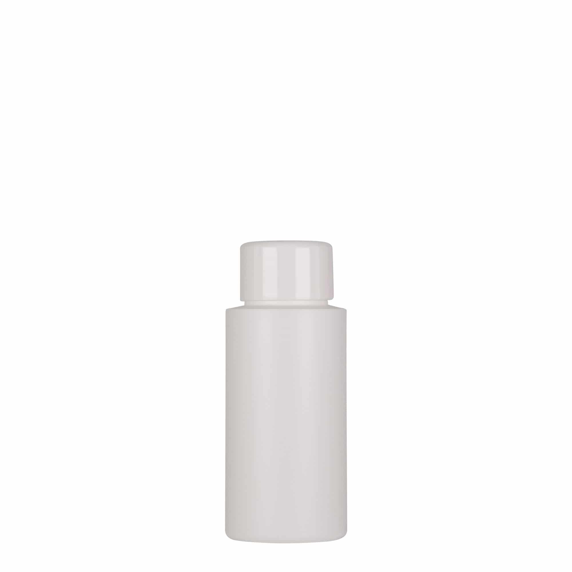 50 ml plastična steklenička 'Pipe', zelen HDPE, bela, odprtina: 24/410