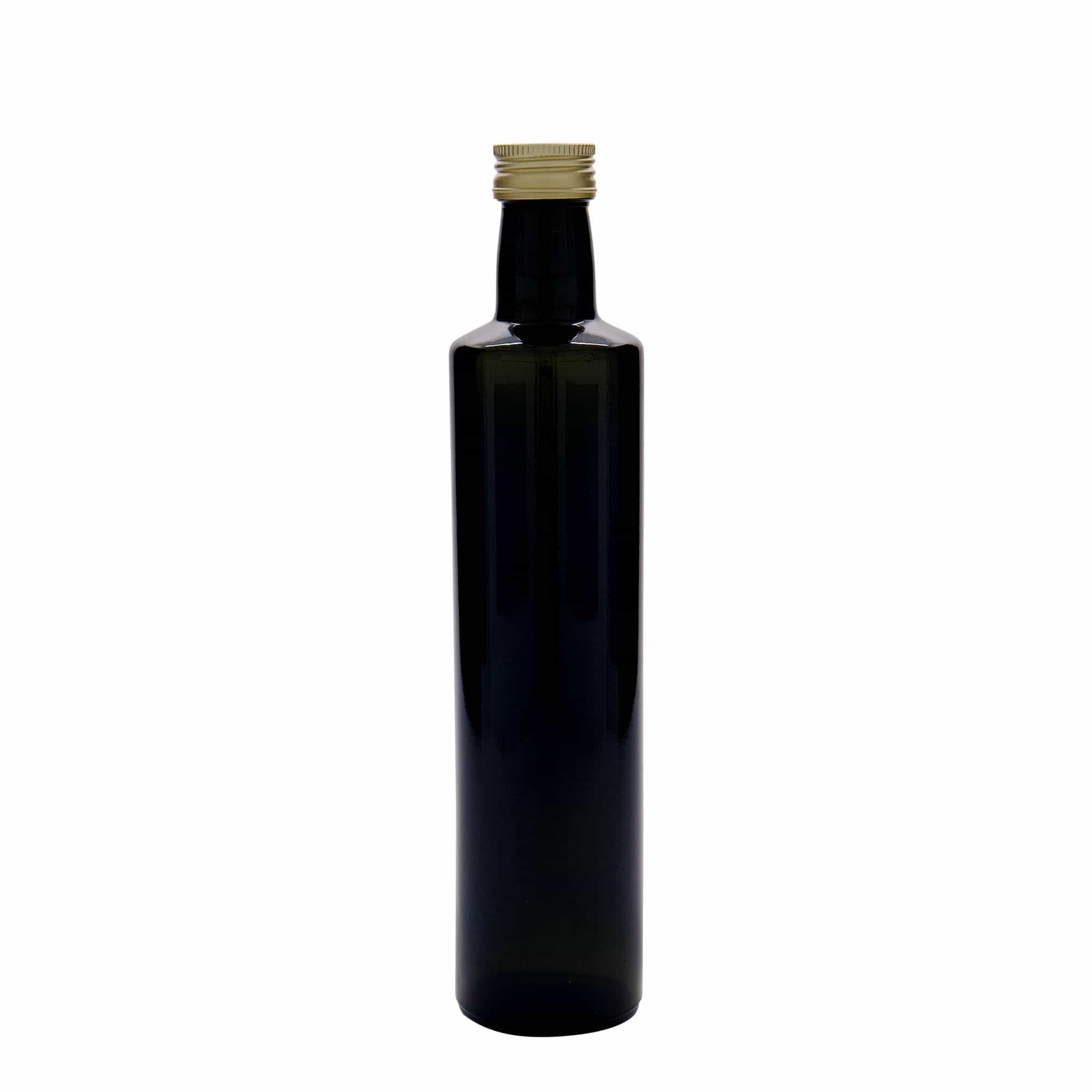 500 ml steklena steklenica »Dorica«, antično zelena, ustje: PP 31,5