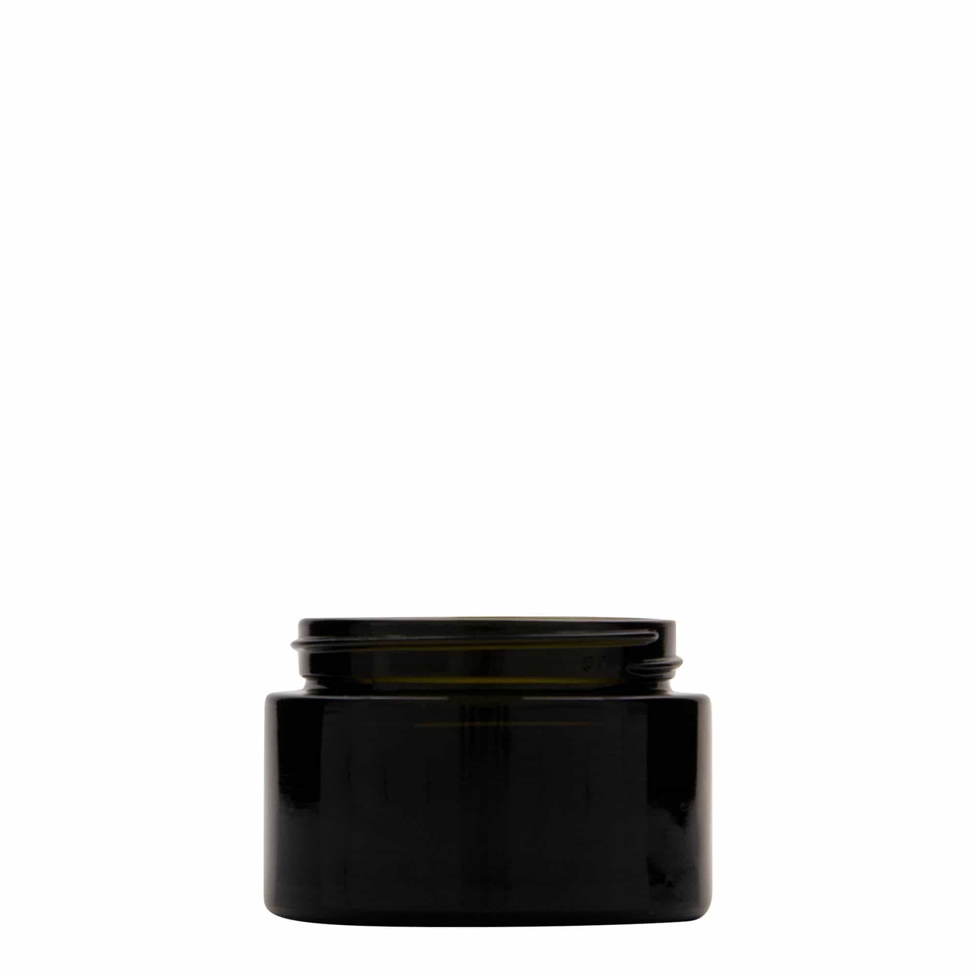 50 ml reciklirani lonček 'Floria', steklo, antikno zelen, odprtina: 58/400