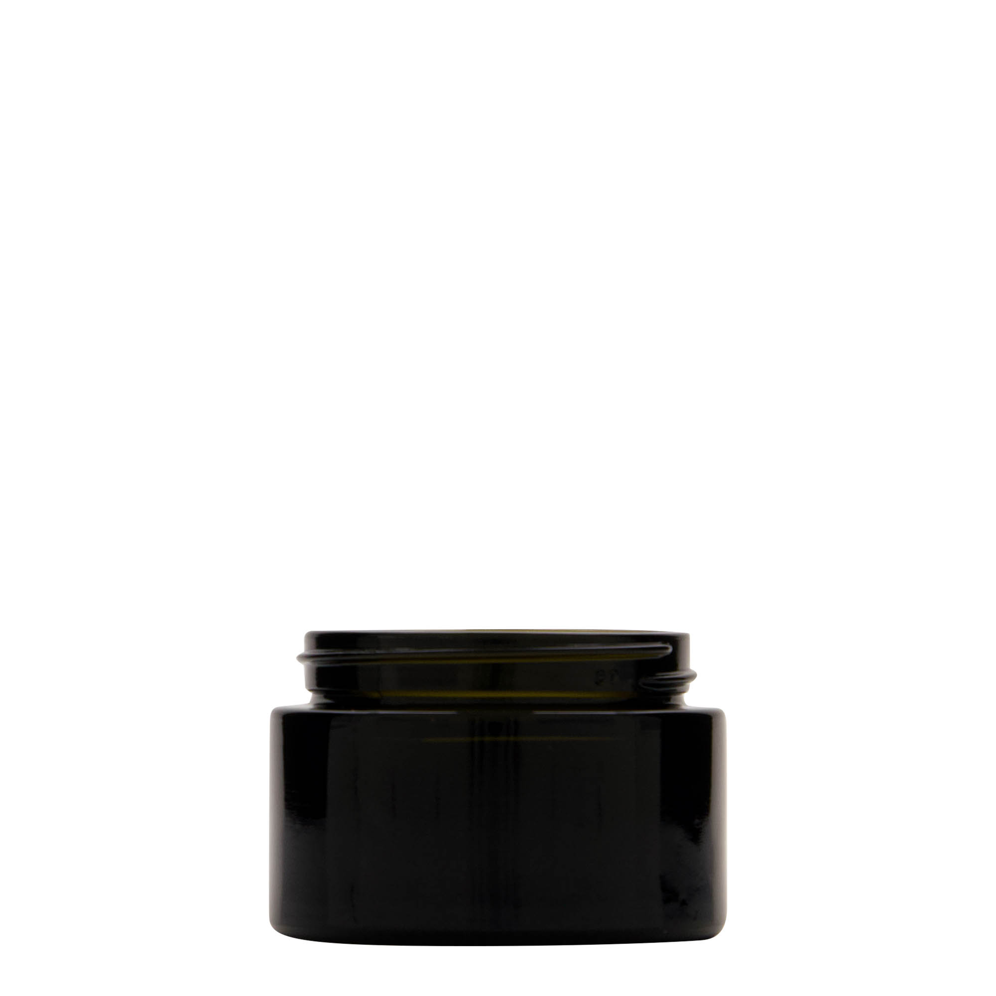 50 ml reciklirani lonček 'Floria', steklo, antikno zelen, odprtina: 58/400