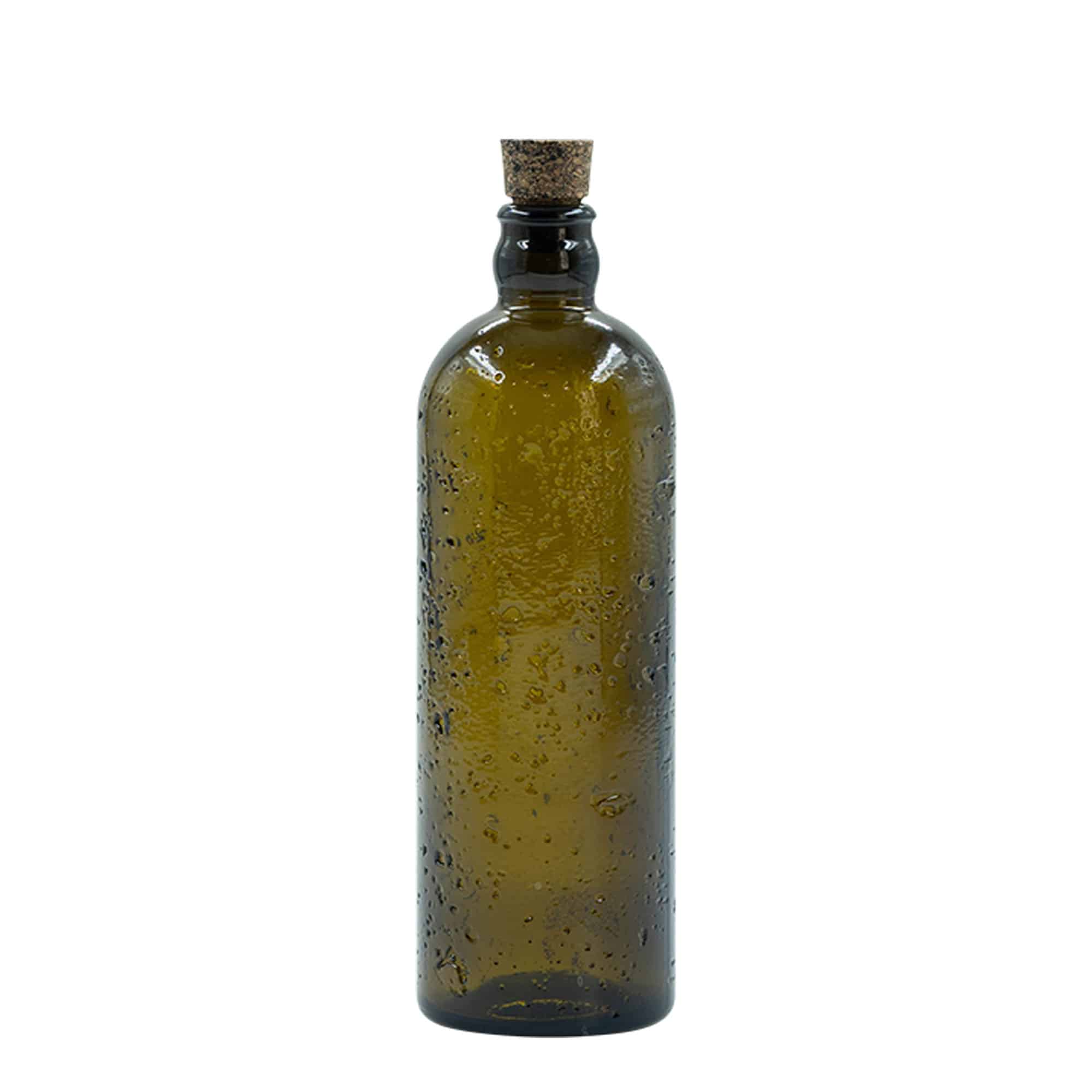 500 ml Wildly Crafted steklena steklenica »Bobber Jr«, rjava, ustje: pluta
