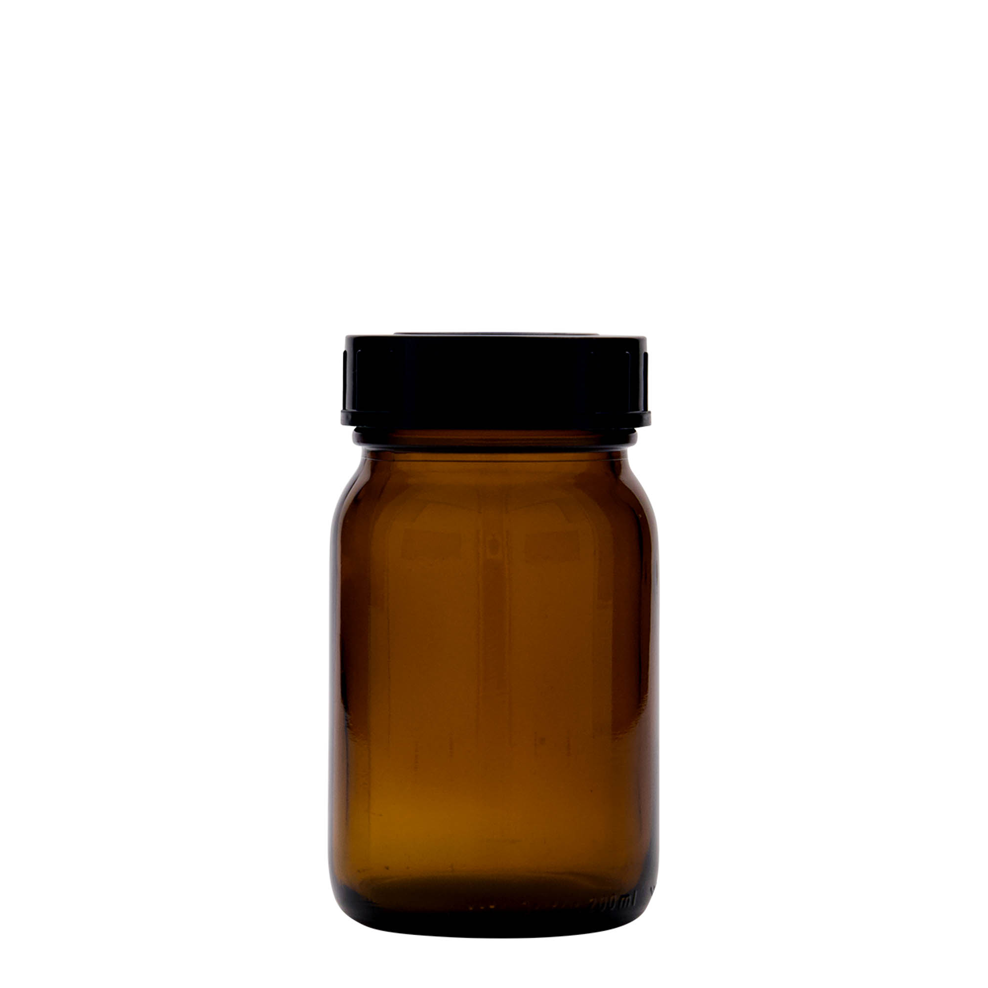 200 ml steklenica z širokim vratom, rjava, odprtina: DIN 55