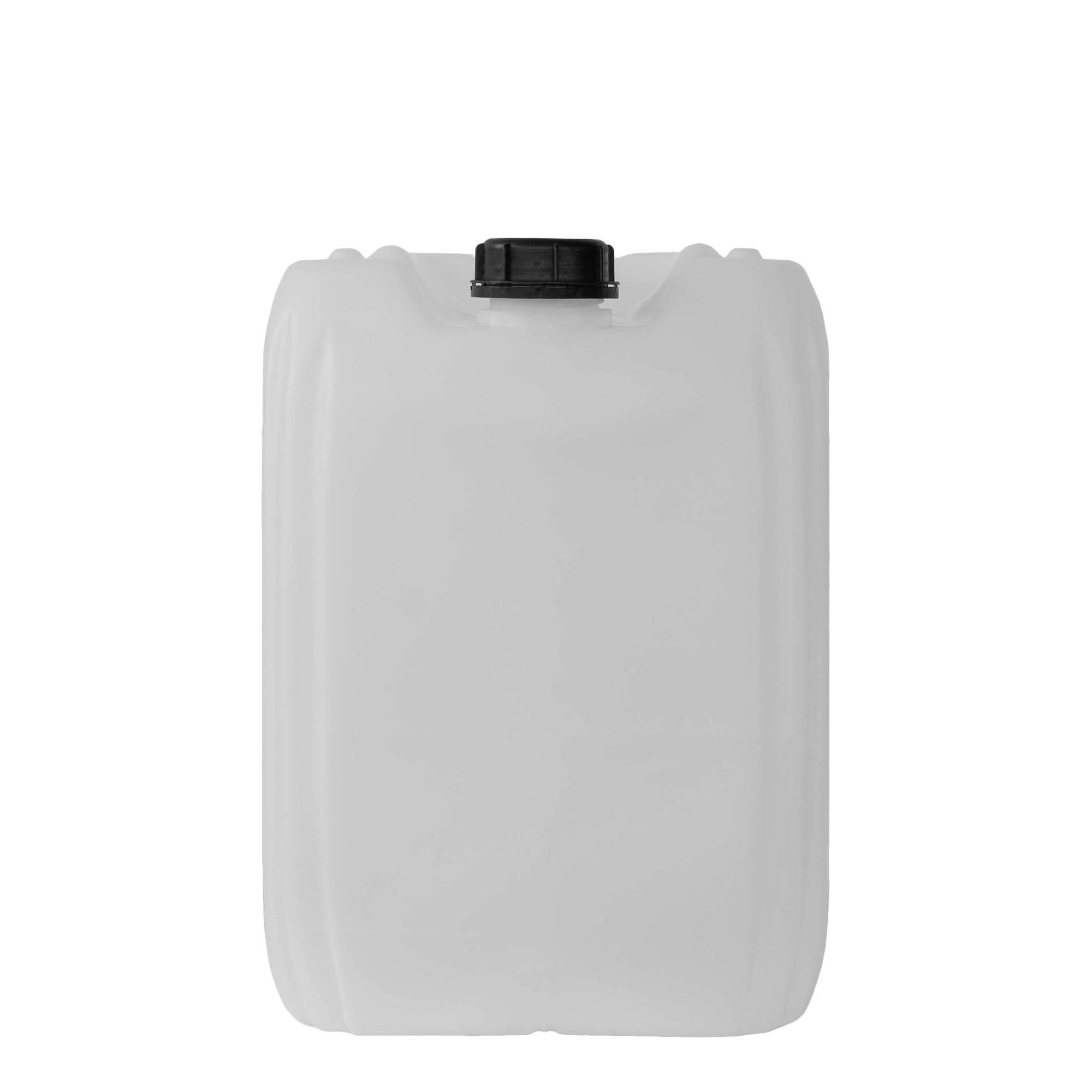 25 l kanister, pravokoten, HDPE-plastika, naraven, odprtina: ND 60