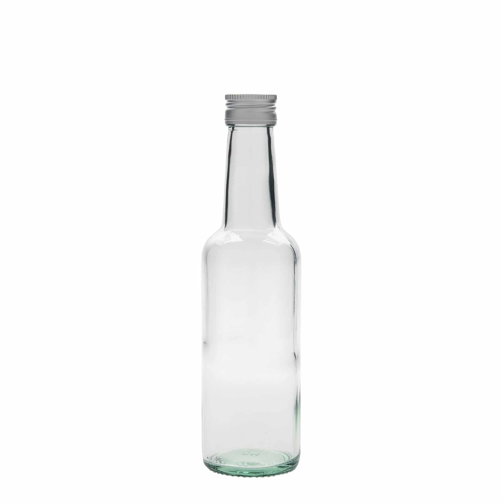 250 ml steklena steklenica z ravnim vratom, ustje: PP 28