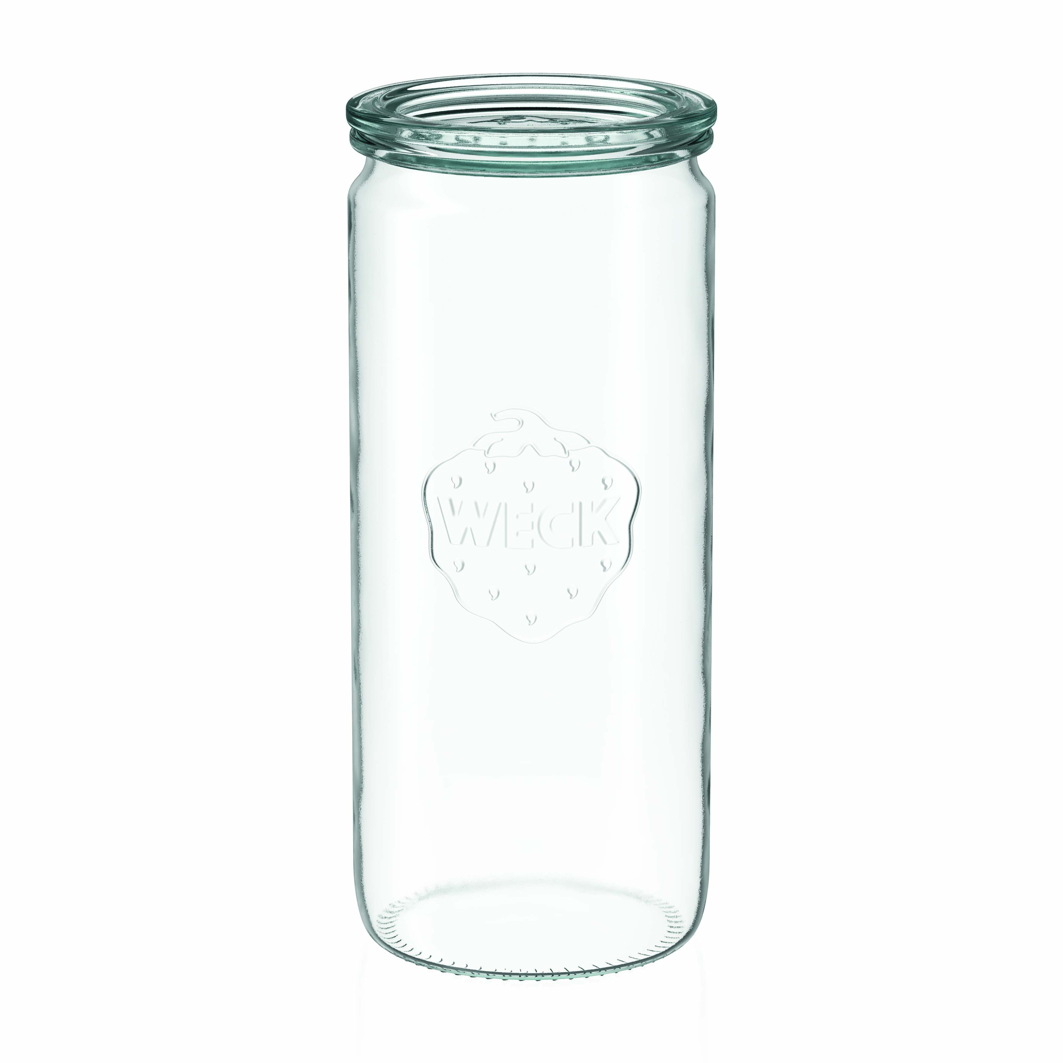 6x 1040 ml WECK-cilindrično steklo s steklenim pokrovom RR 80