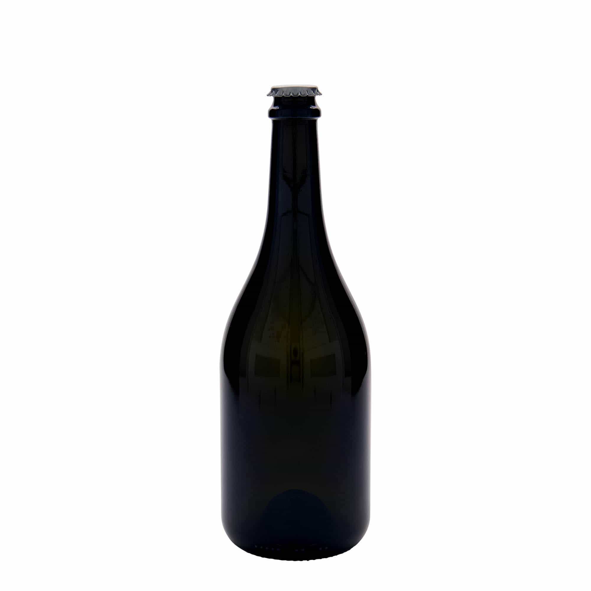 750 ml steklenica za pivo »Horta«, steklo, antično zelena, ustje: kronski zamašek