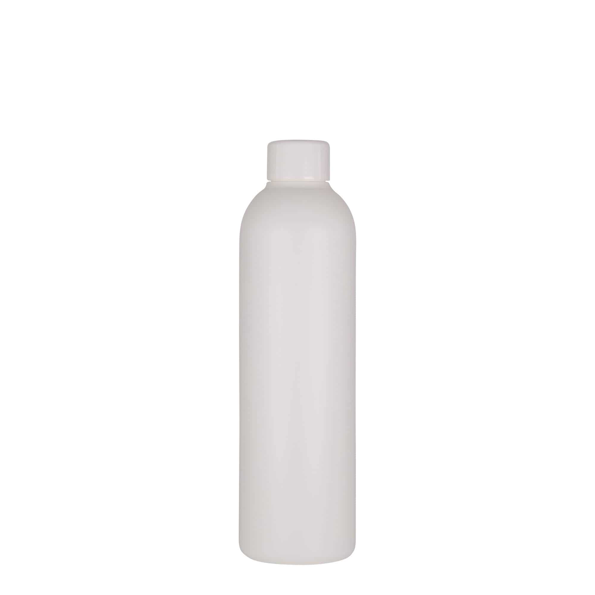 250 ml plastična steklenica »Tuffy«, HDPE, bela, ustje: GPI 24/410