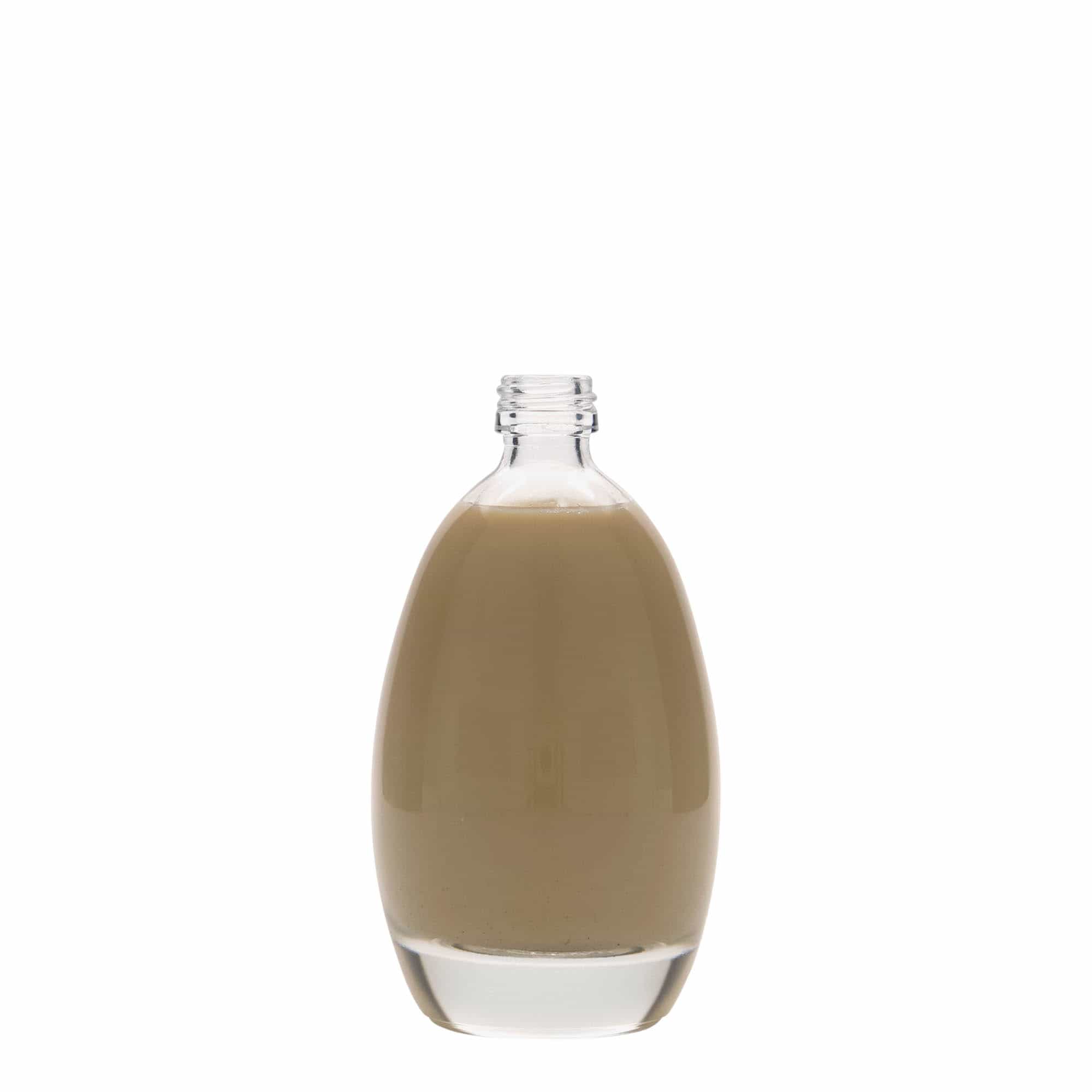 100 ml steklena steklenica »Jajce«, ustje: PP 18
