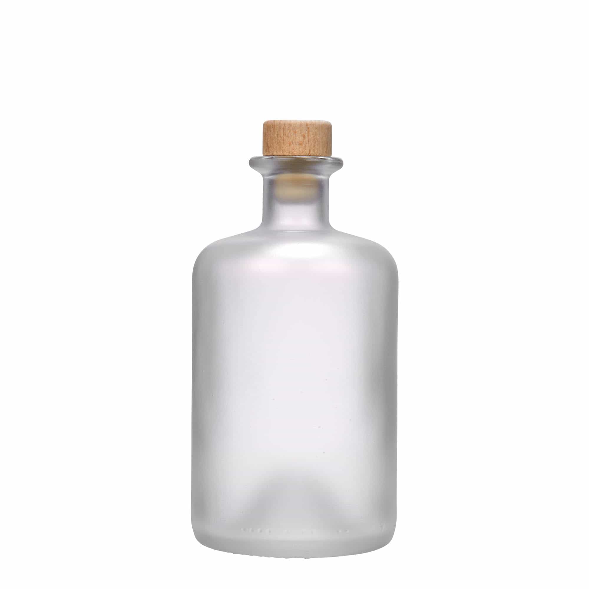 500 ml steklena lekarniška steklenica, motna, ustje: pluta