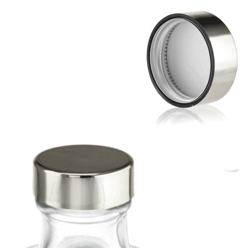 Vijčni pokrovček, ABS-plastika, srebrne barve, za odprtino: GPI 33/400 Vijčni pokrovček, ABS-plastika, srebrne barve, za odprtino: GPI 33/400