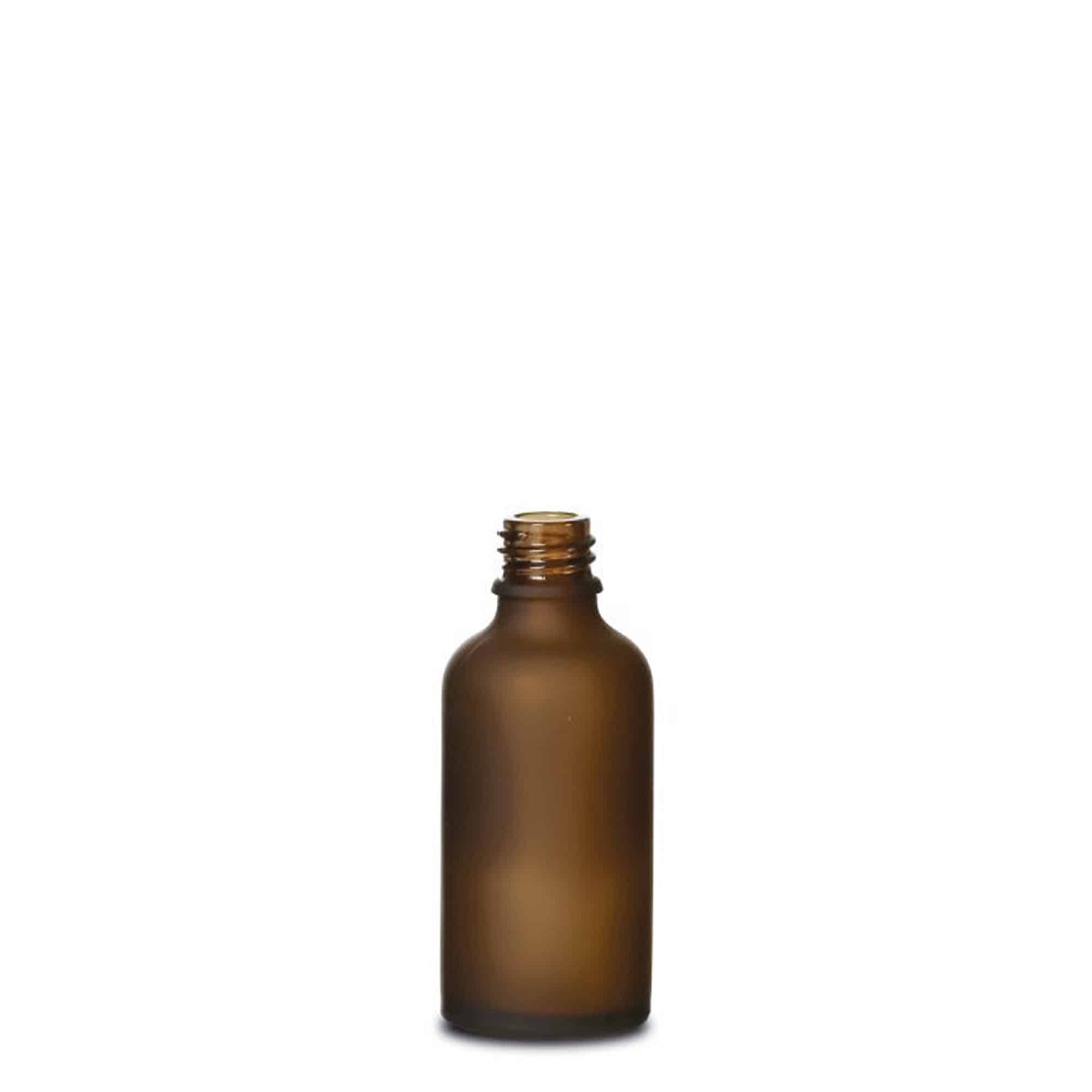50ml medicinska steklenička, steklo, rjava mat, grlo: DIN 18 50ml medicinska steklenička, steklo, rjava mat, grlo: DIN 18