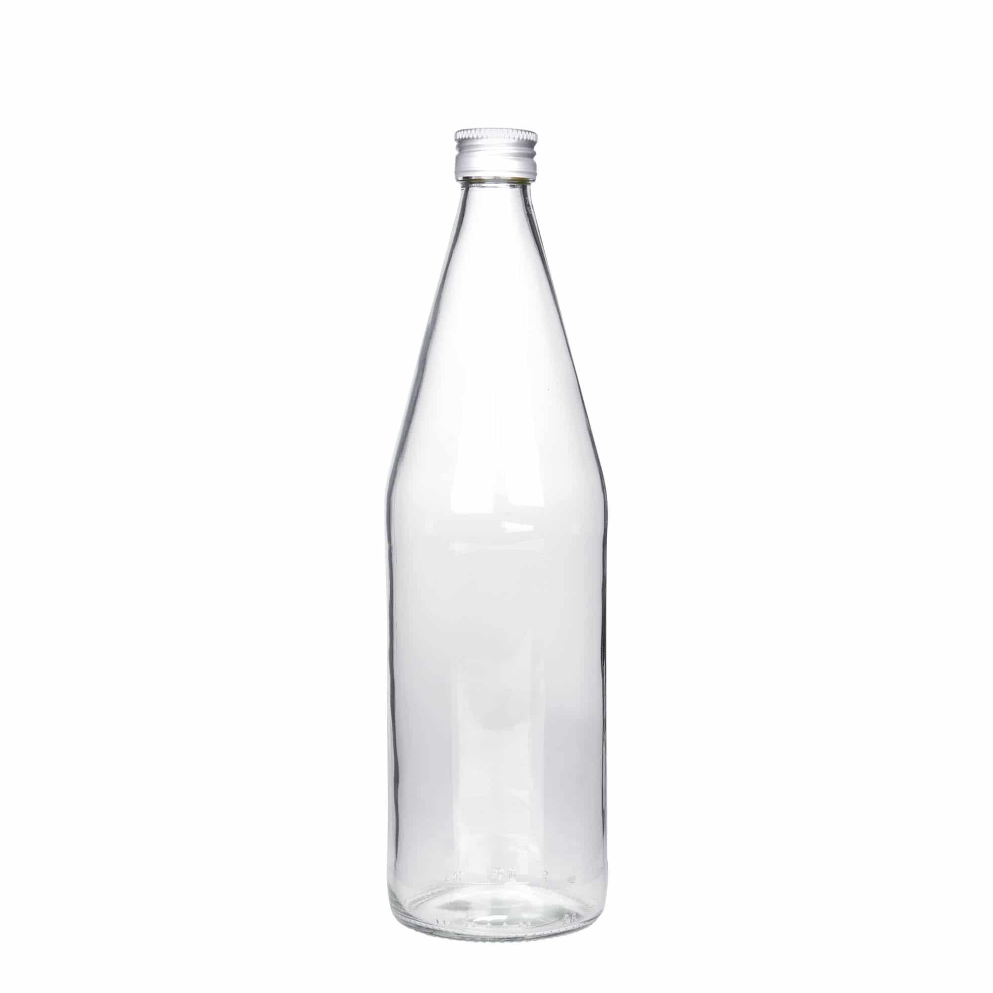750 ml univerzalna steklenica v obliki korenja, steklo, ustje: PP 28