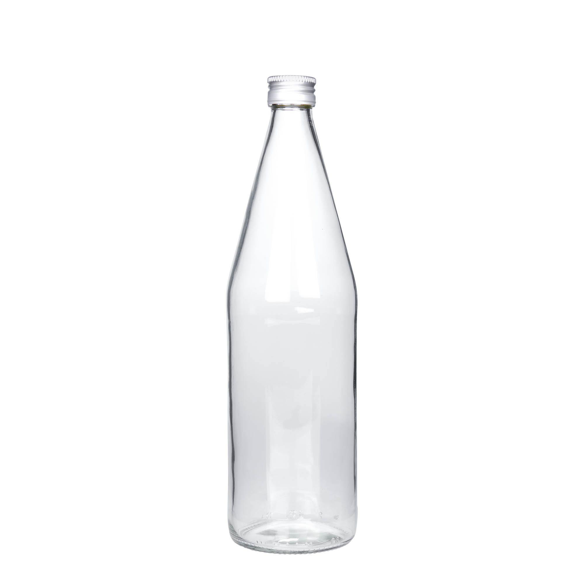 750 ml univerzalna steklenica v obliki korenja, steklo, odprtina: PP 28